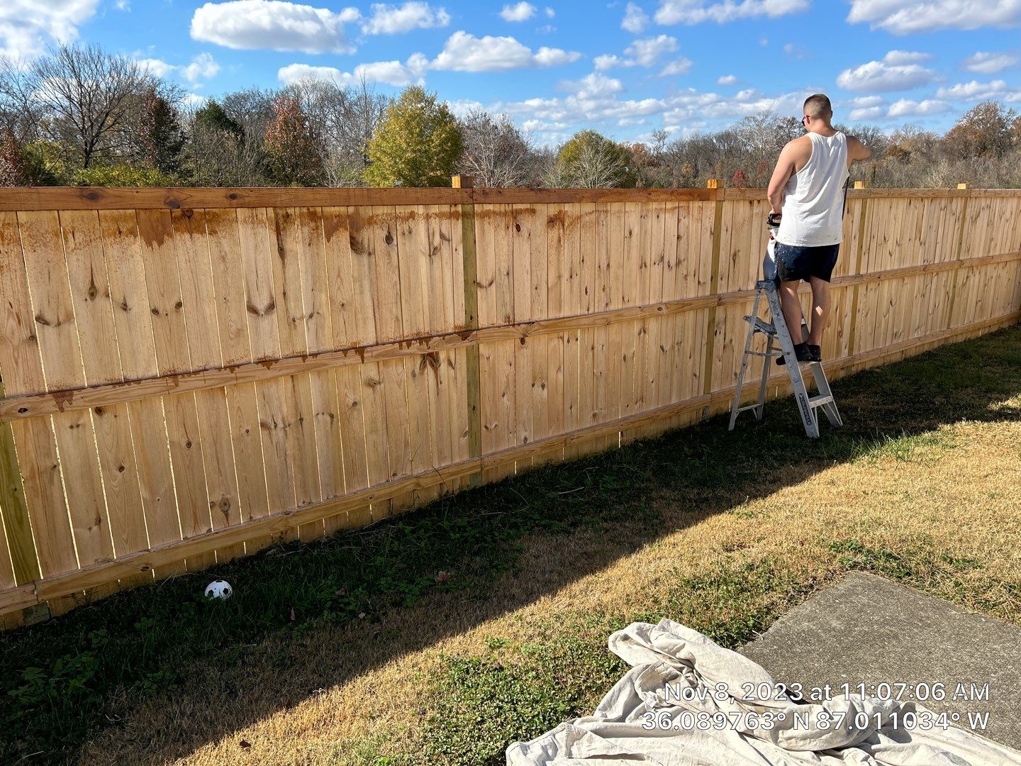 New Fence Stain Project  by Nashville House Painters 