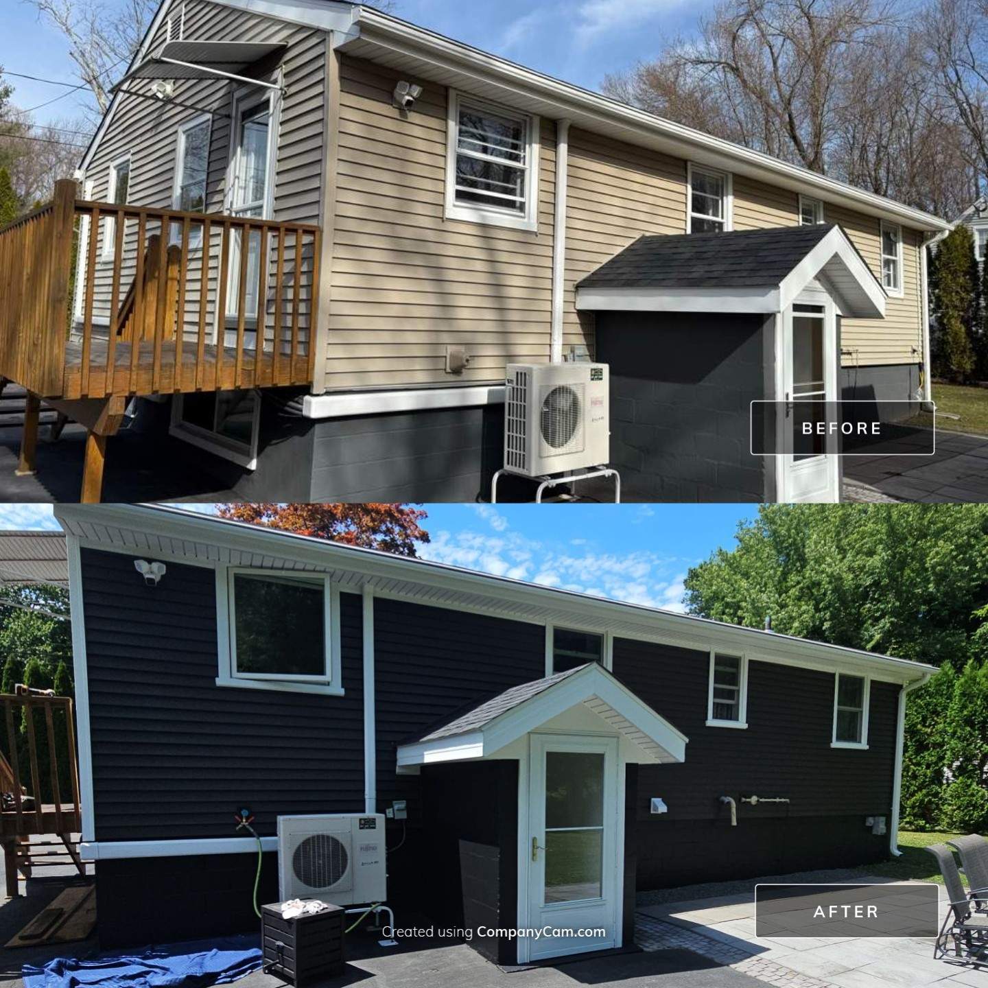 Siding Renewal with Cert Monogram D/4x12'6" clapboard Slate & Cert. Monogram D/4x25' clapboard Slate by DiGiorgi Roofing and Siding Inc