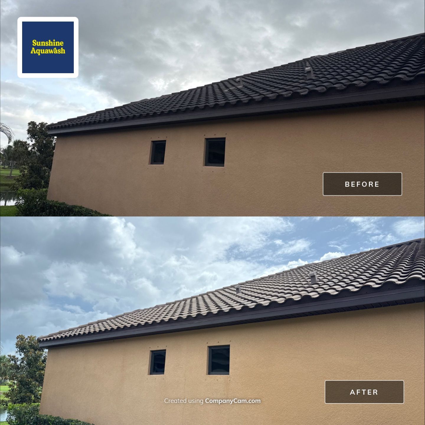 Tile Roof Cleaning & Paver Driveway Restoration – Artisan Lakes Esplanade, Palmetto, FL by Sunshine AquaWash