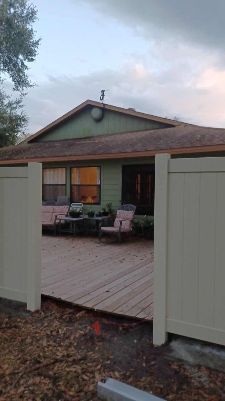 Sarasota, FL 6ft. Tall Tan Vinyl Privacy Fence  by Asap fence and gates, LLC