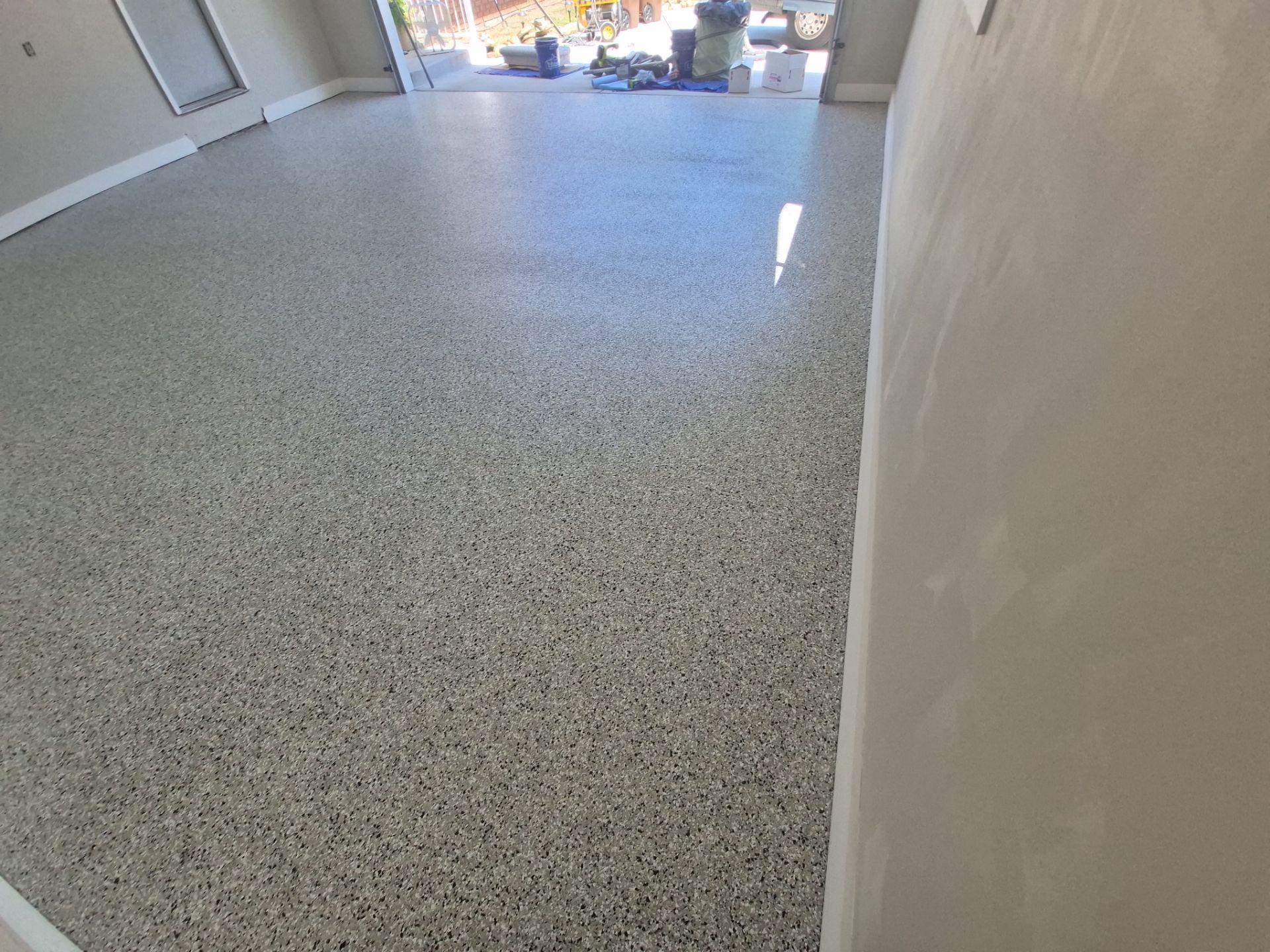 Garage in Mt. Pleasant by Wise Coatings of Central Michigan