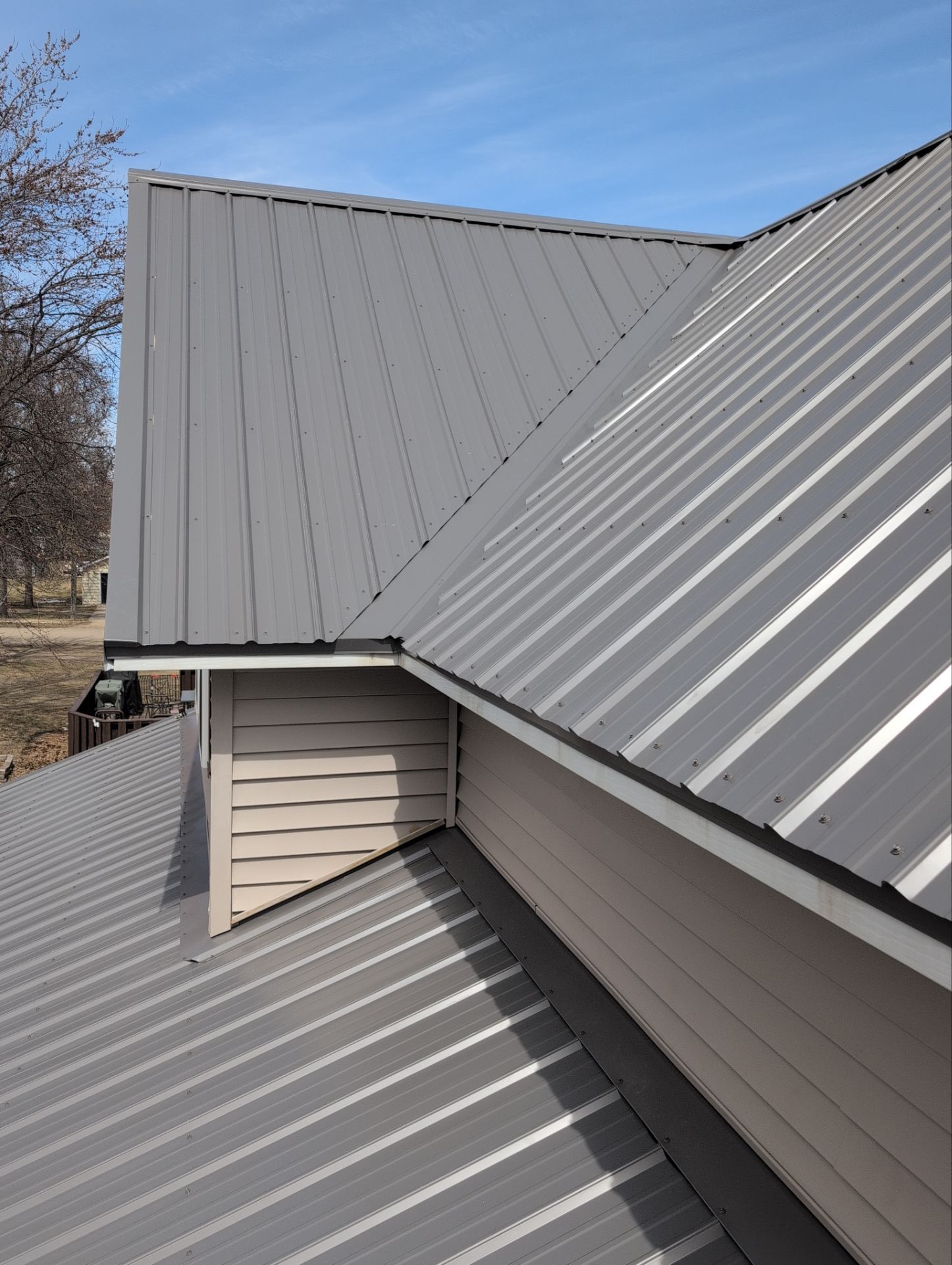 Metal roof install by Homebound Construction
