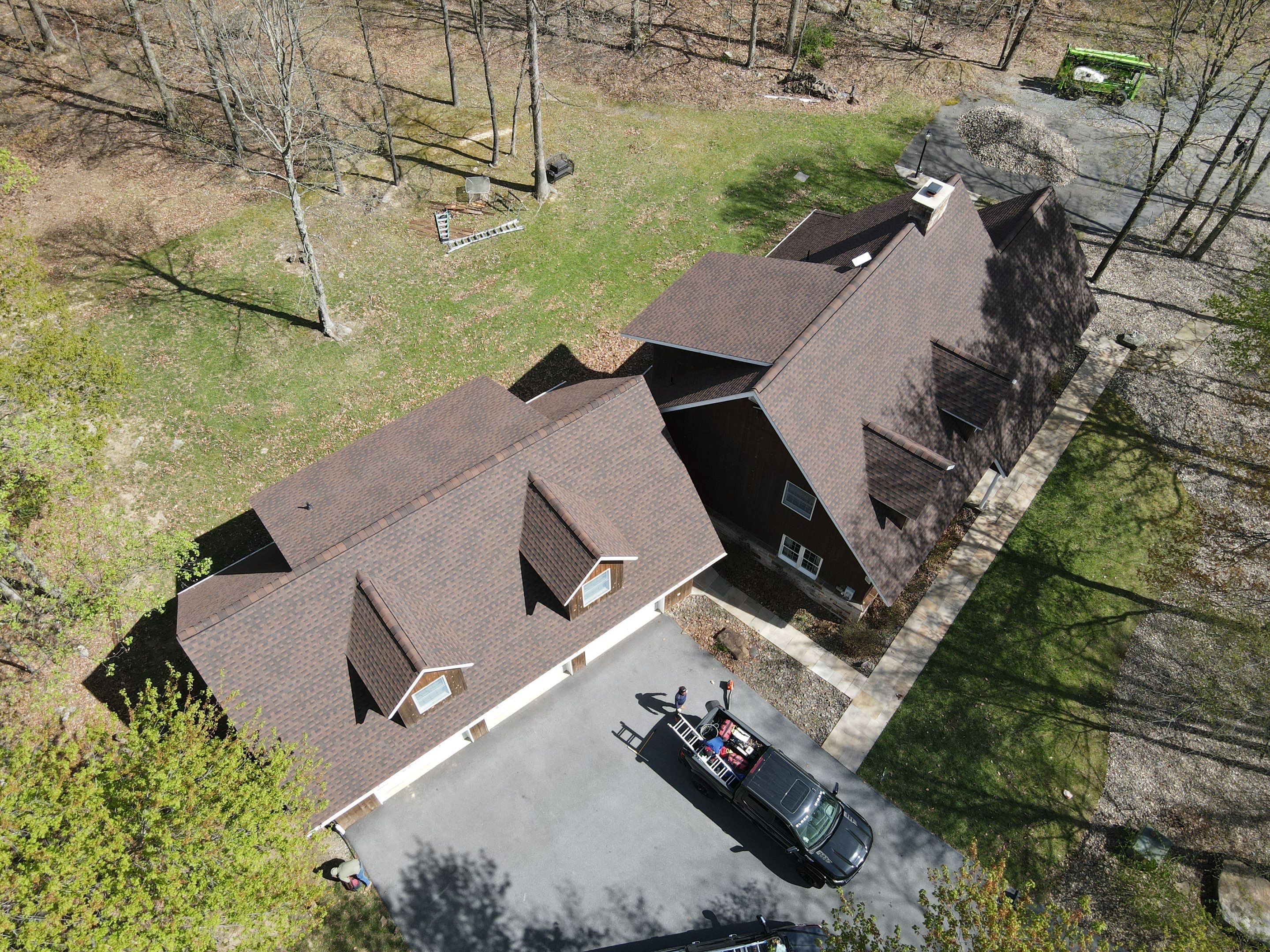 Roofing Installation using Gaf Hdz Architectural Shingle -Barkwood by Teflon Roofing