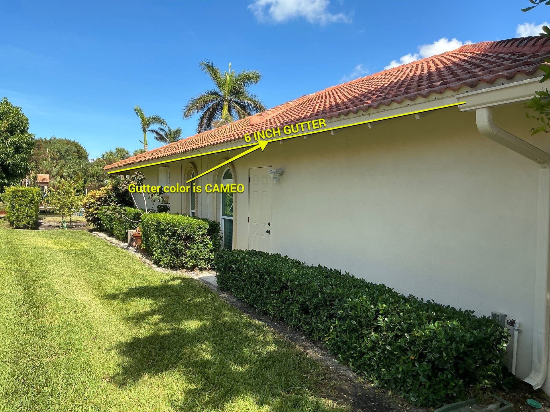 Cameo Gutters using 6 Inch Seamless Gutters in Sarasota FL by Gutter Professors