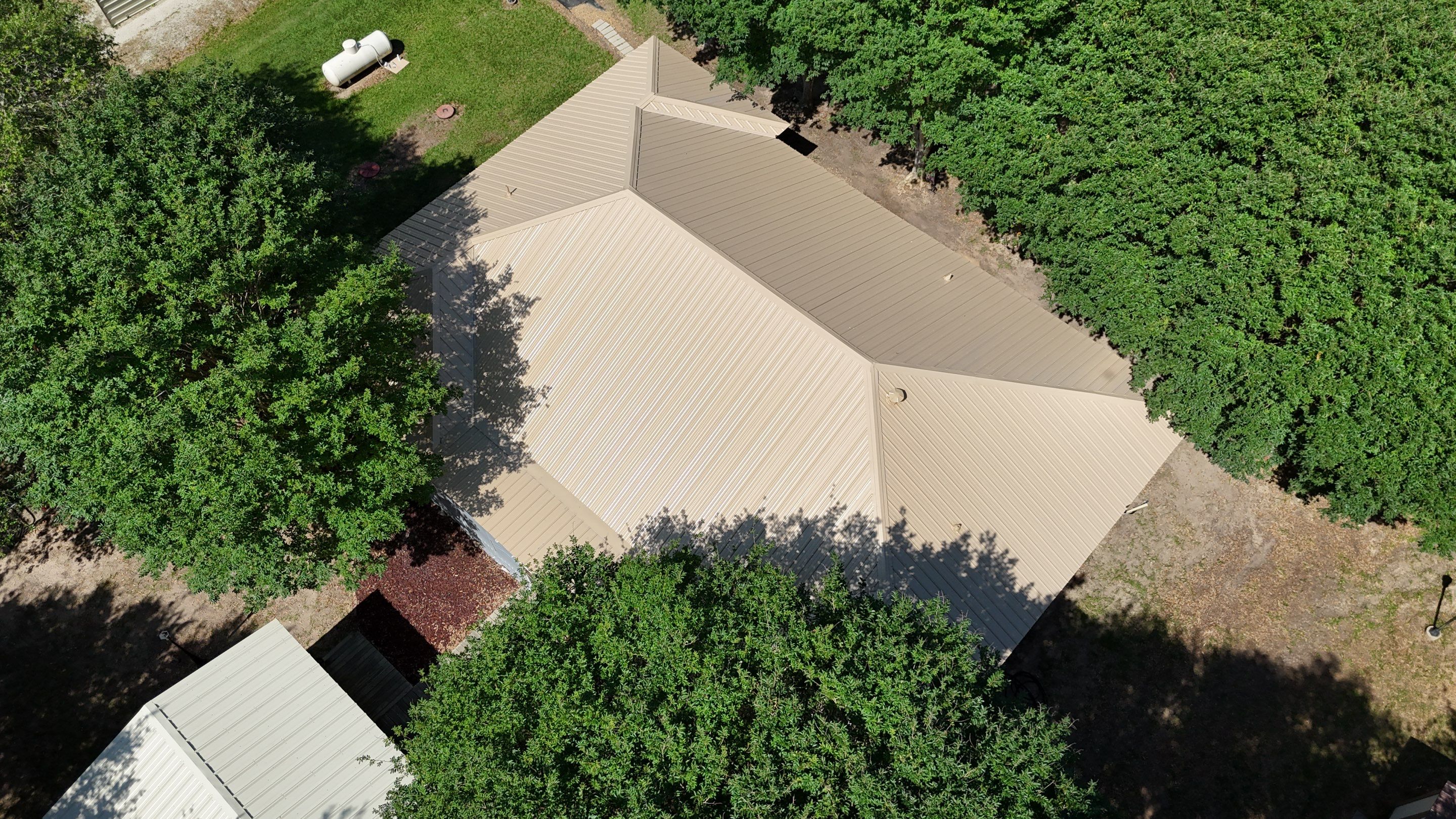 Thornton, Tx - Metal Roof 26G Alamo Rib, Saddle Tan color by Wells Legacy Roofing