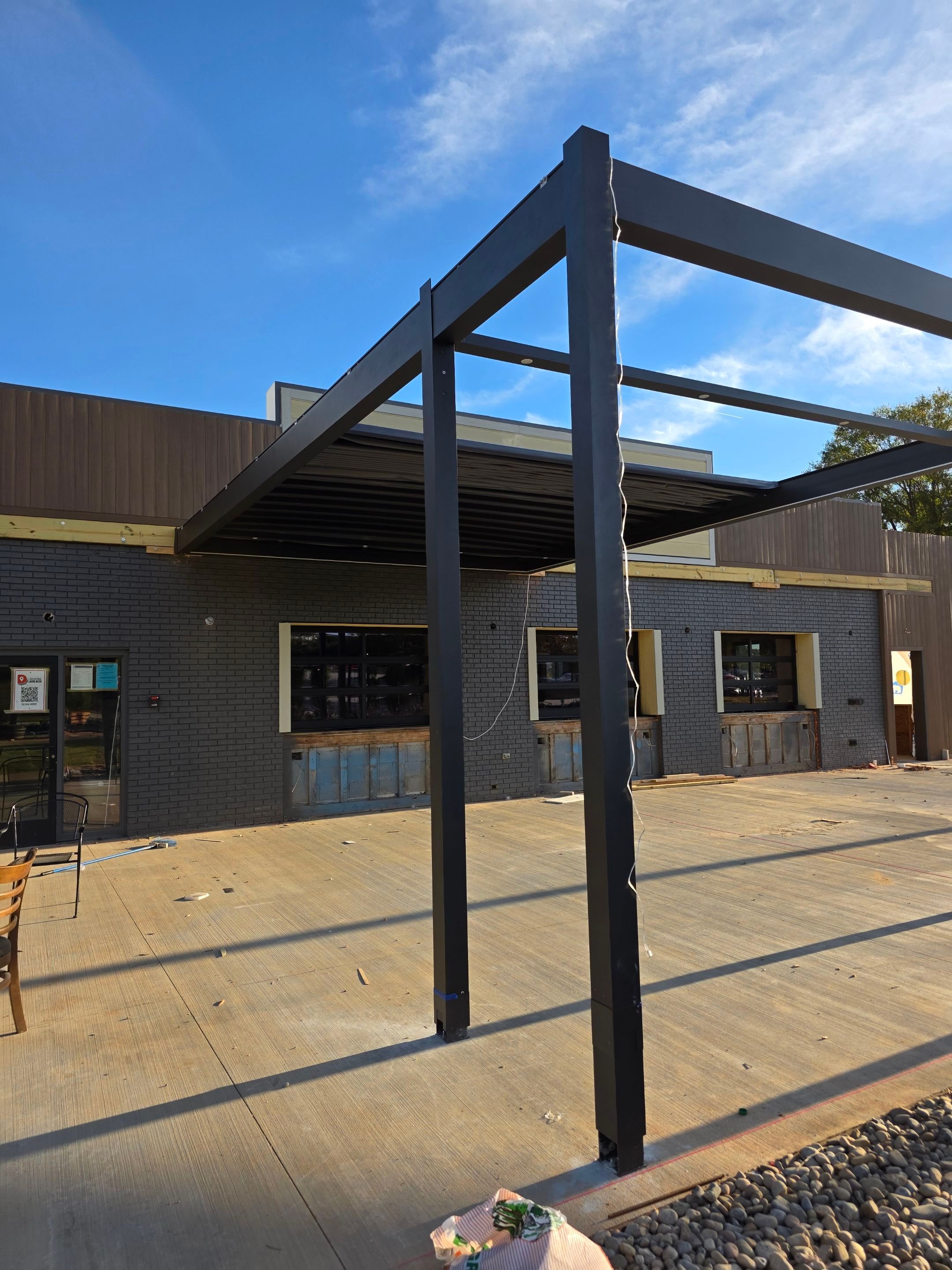 Restaurant project in process - Greenville, SC  by Southern Traditions Window Fashions