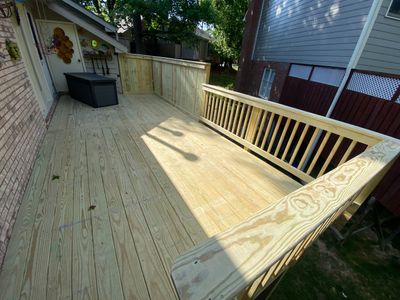 Pressure-Treated Deck Resurfacing and Custom Privacy Railing in Durham