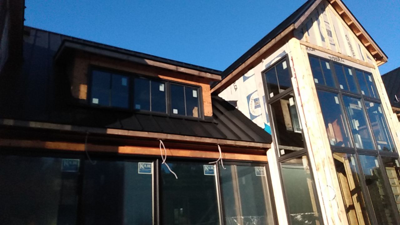 New Home Construction using 16" Standing Seam Panels by Jay Carter Roofing & Sheet Metal