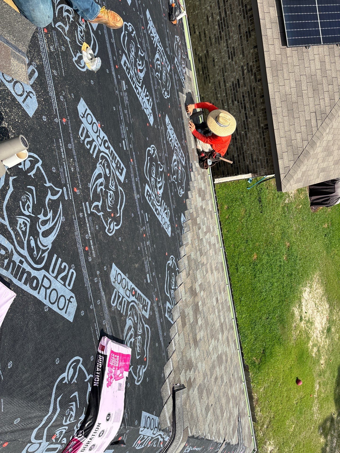 Residential Roofing Installation using Owen's Corning Duration (Lifetime) Shingles by Roof Repair Company