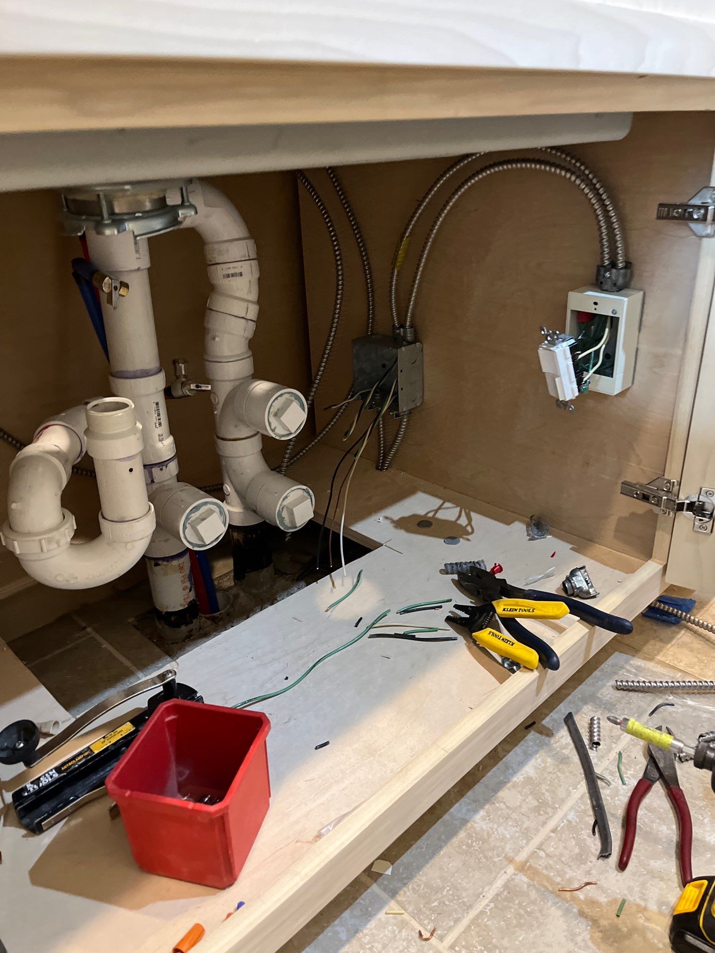 Kitchen Remodel using Water mitigation equipment by L&T General Contractors and Restoration INC