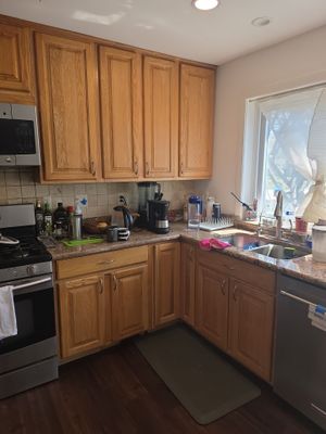 Kitchen Cabinet Refinishing and Granite Countertop Update in Troy