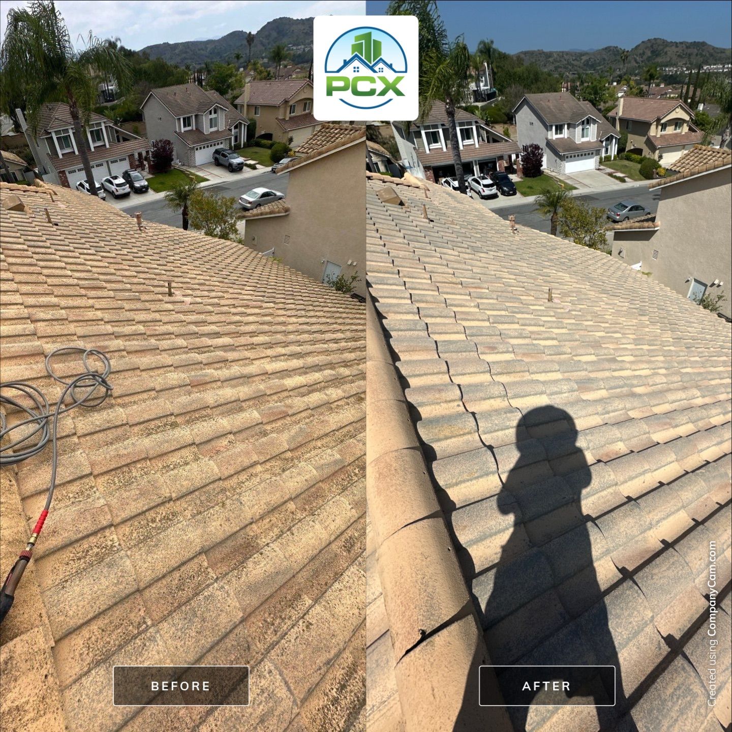 Roof Wash using Pressure Washer in Mission Viejo by Property Cleaning Experts, LLC