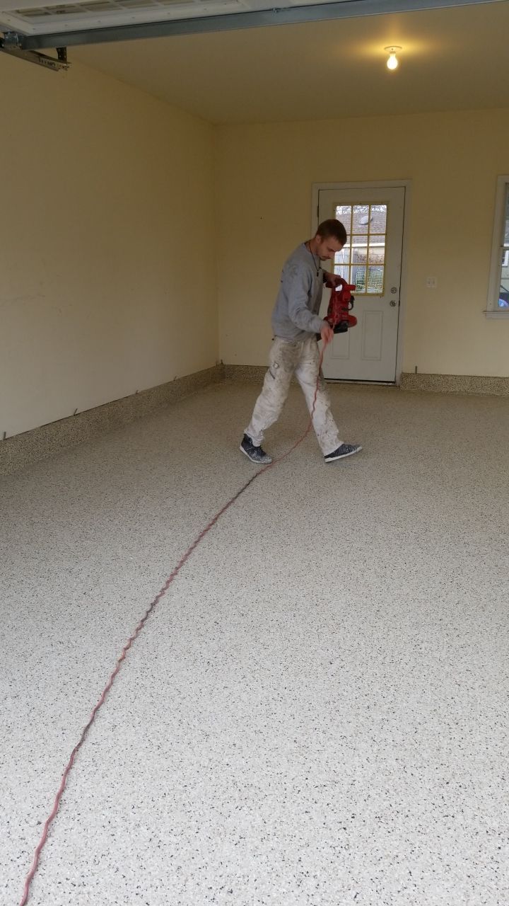 Garage Floor in Driftwood by Spectrum Painting, LLC