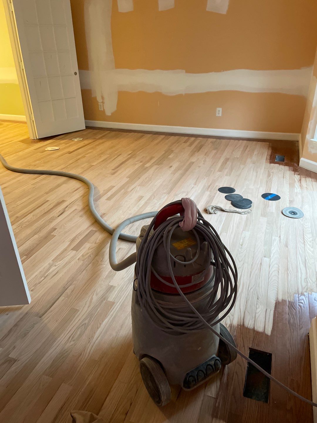 Red oak floor refinishing by Accent Custom Floors