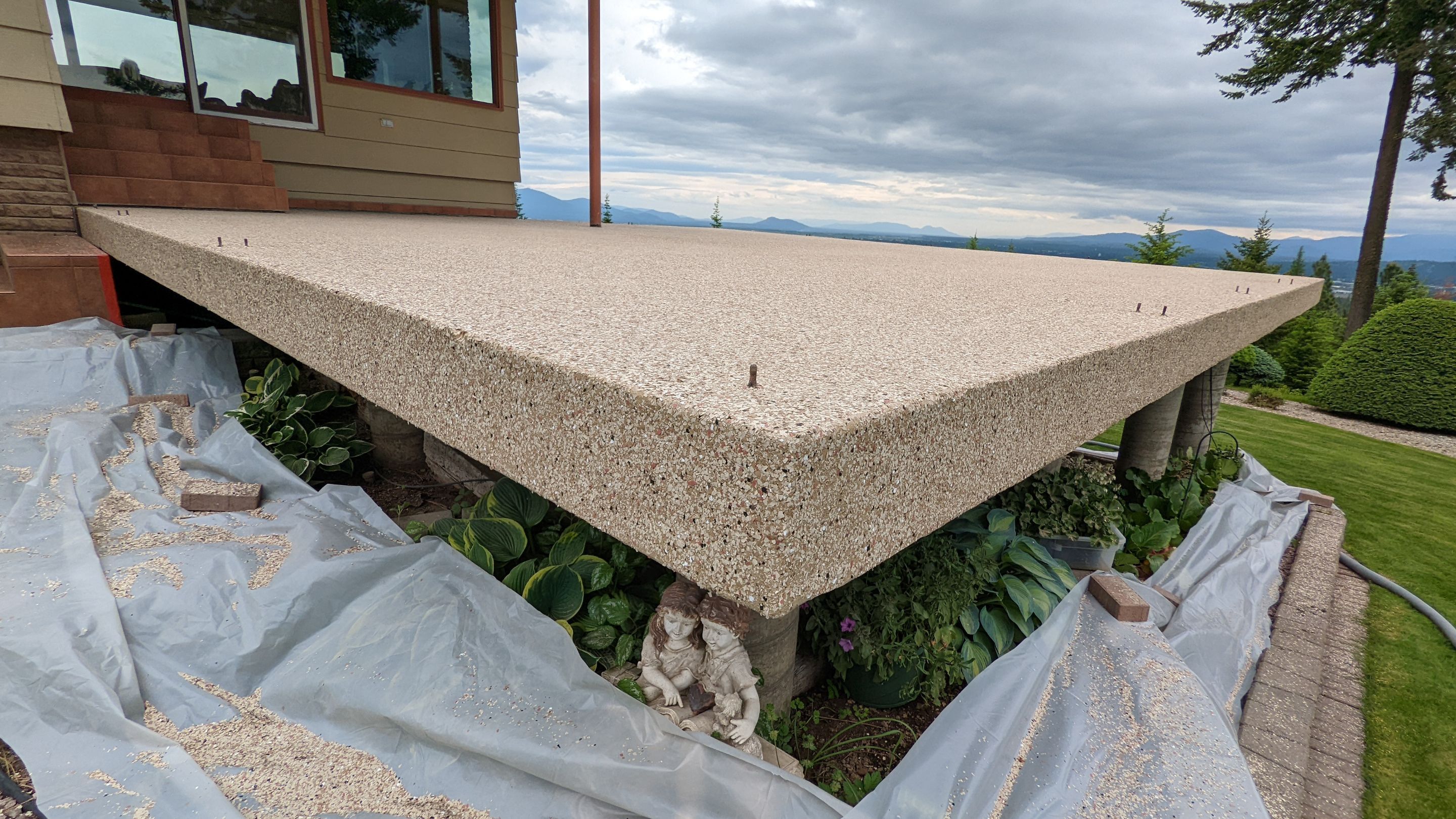 Patio Transformation using Pecan by Croc Coatings, LLC