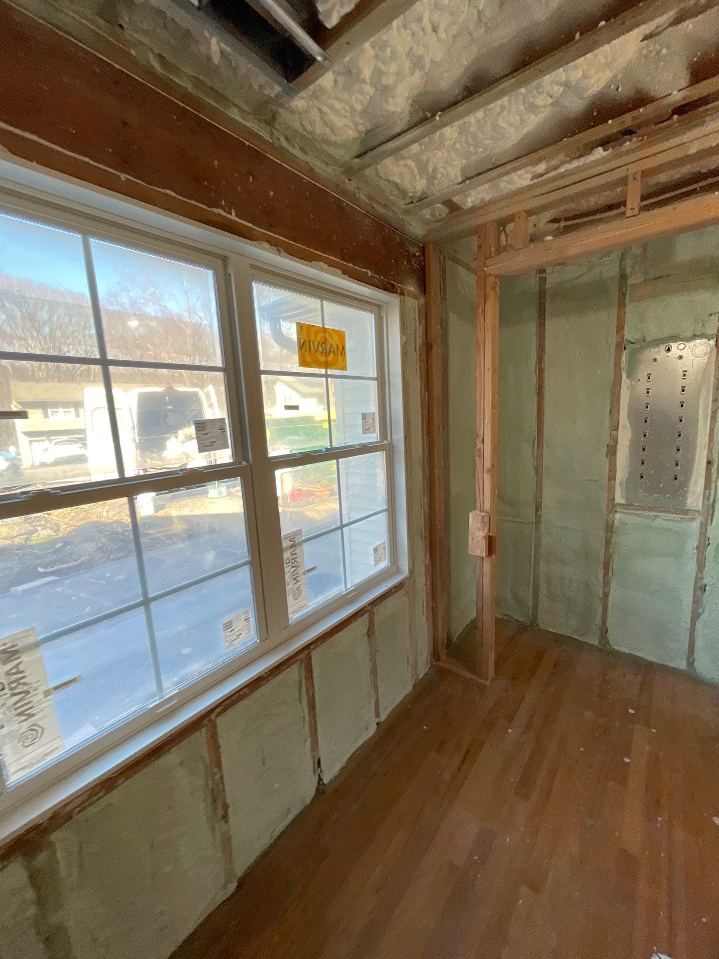 Basement Exterior Walls using Closed Cell Spray Foam by NYS Foam & Energy