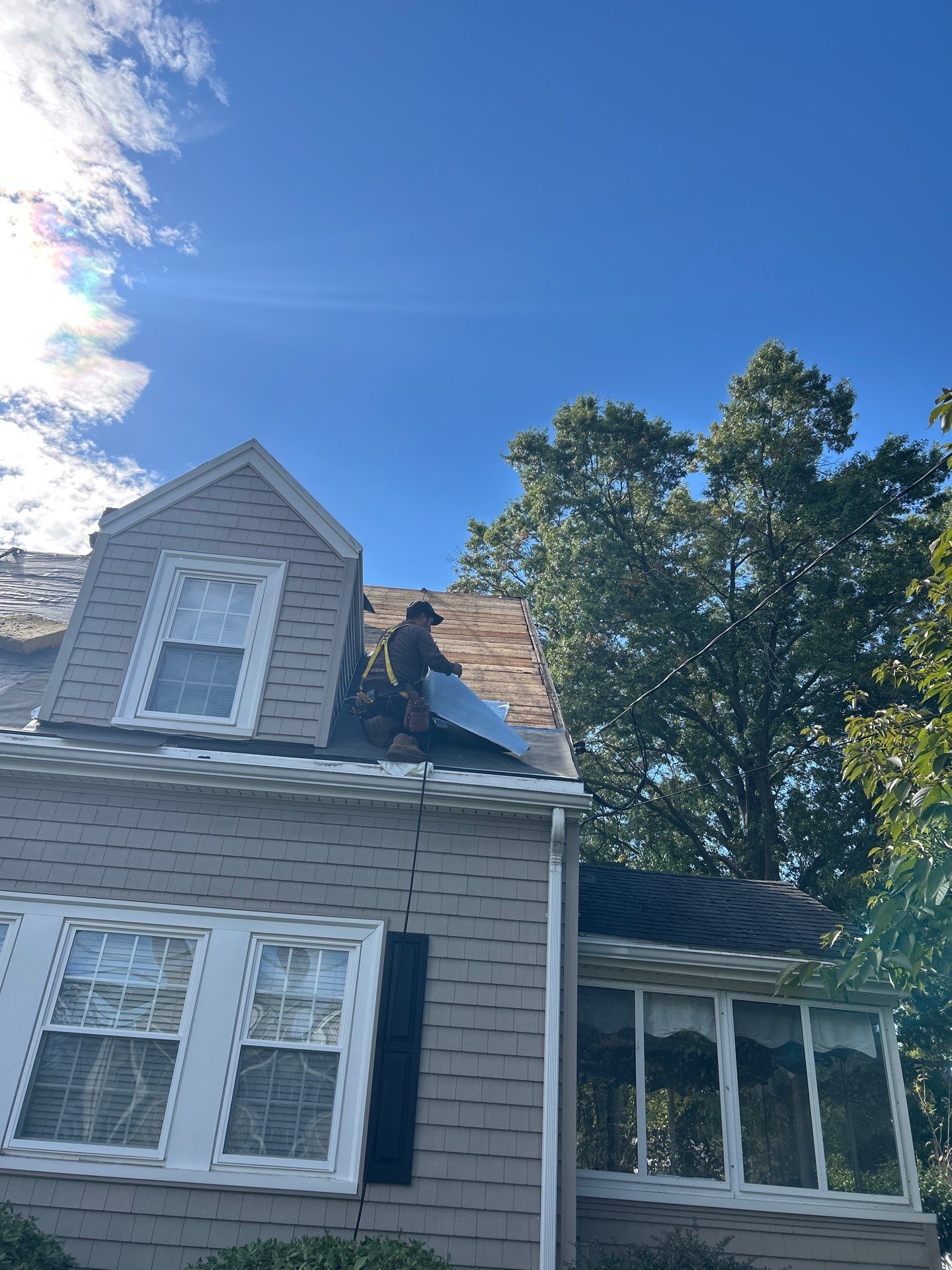 Front Roof Replacement & Roof Cleaning | Waltham, MA by Mighty Dog Roofing of Greater Middlesex County