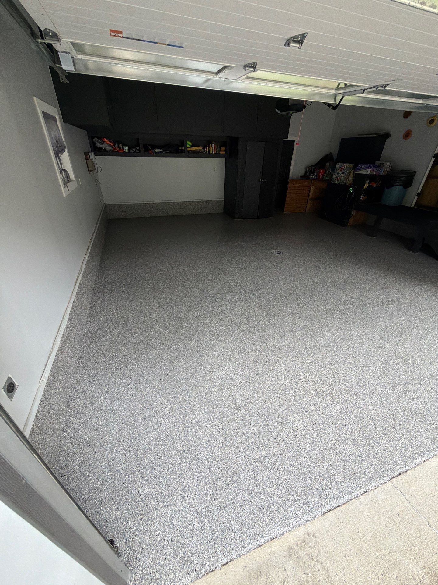 Garage Epoxy Flake Floor and Concrete Crack Repair in Twin Lake by Gordon Painting