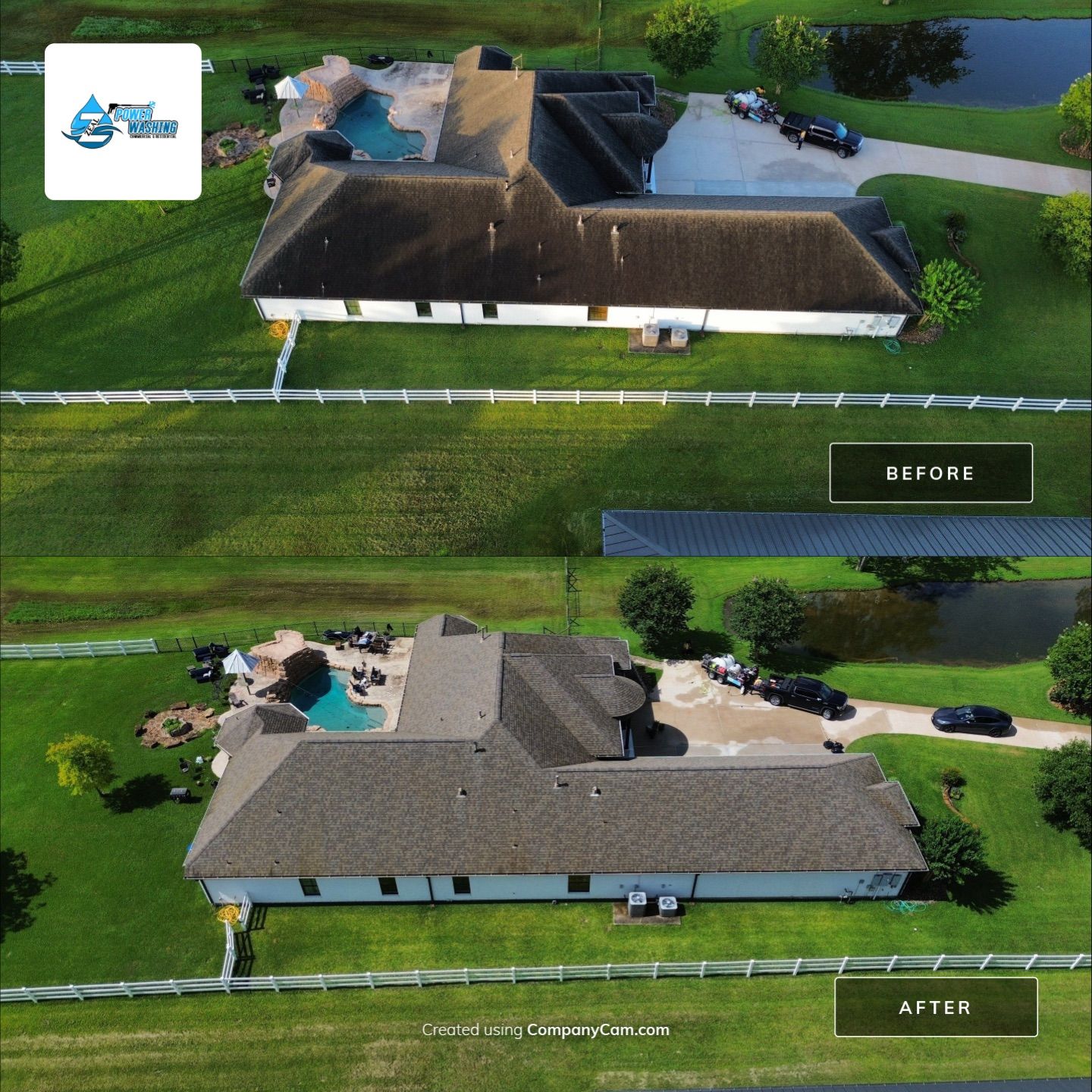 Complete Roof Cleaning and Exterior House Wash in Friendswood by Zeal Power Washing