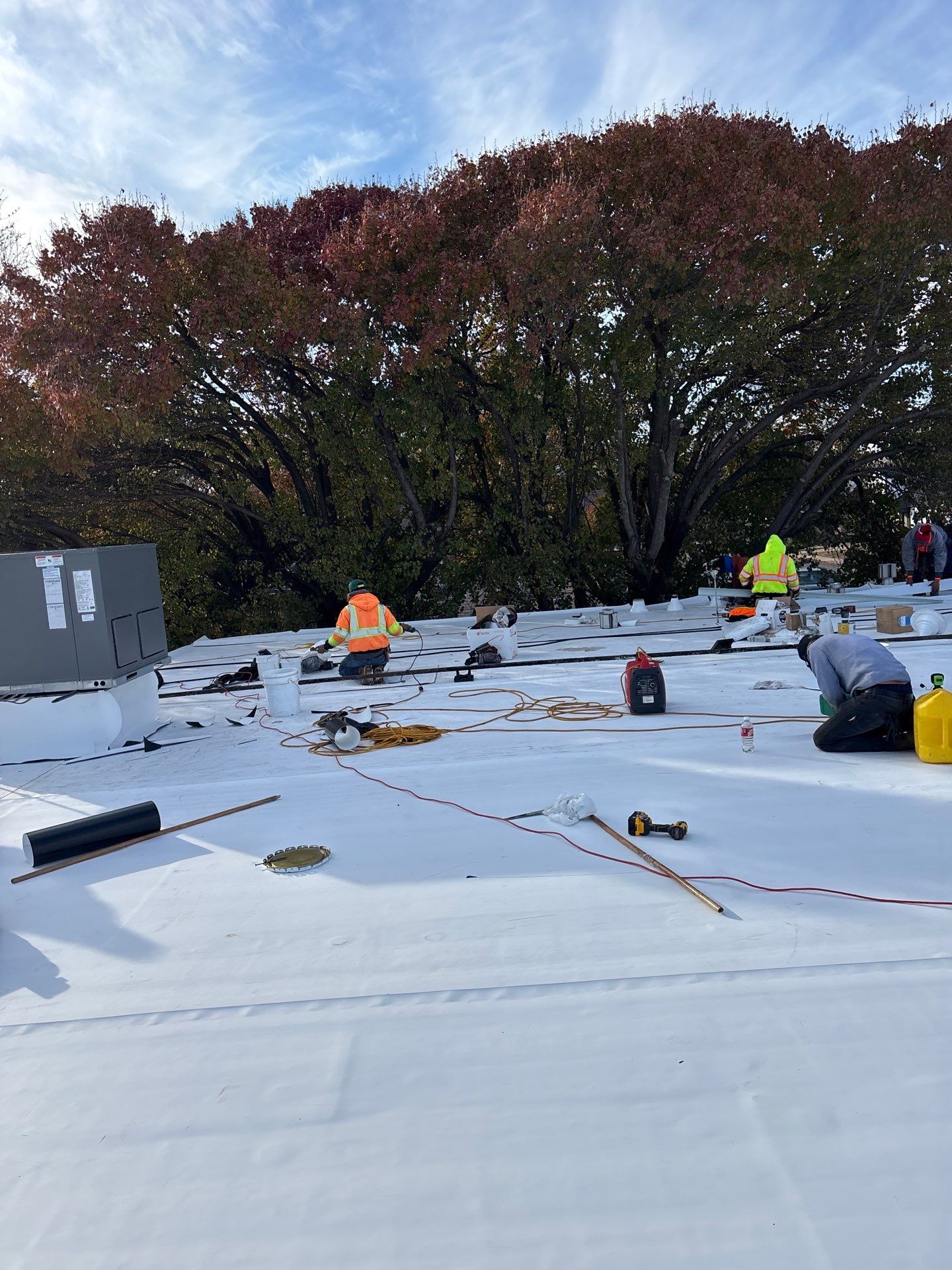 Commercial Roofing Installation using Mule-Hide by Frontline Roofing and Construction