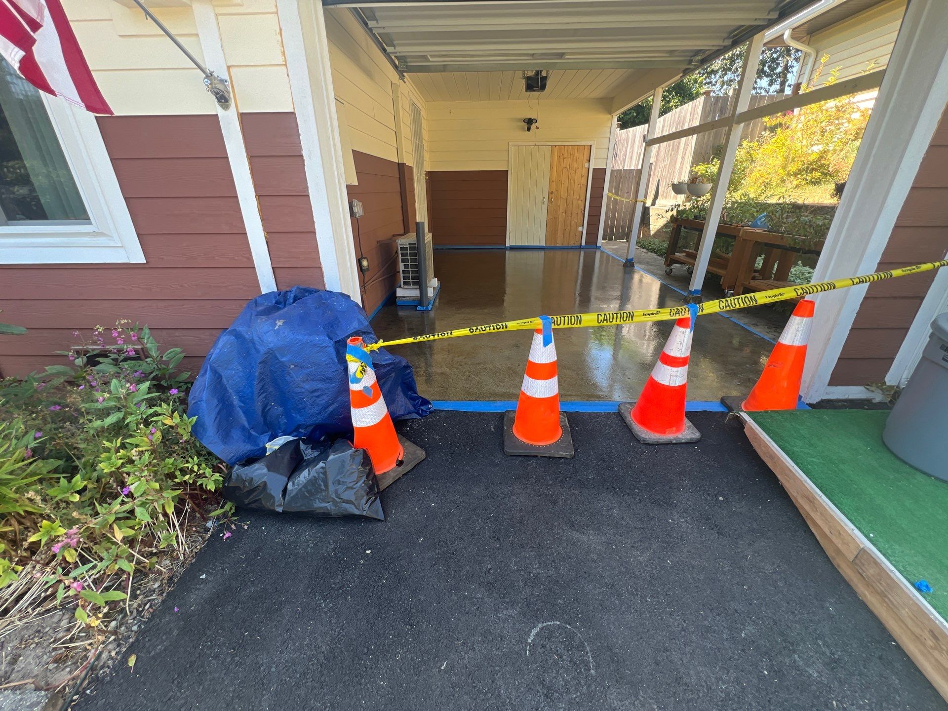 Concrete Garage Epoxy Paint Finish | Everett by Jireh Asphalt & Concrete Inc 