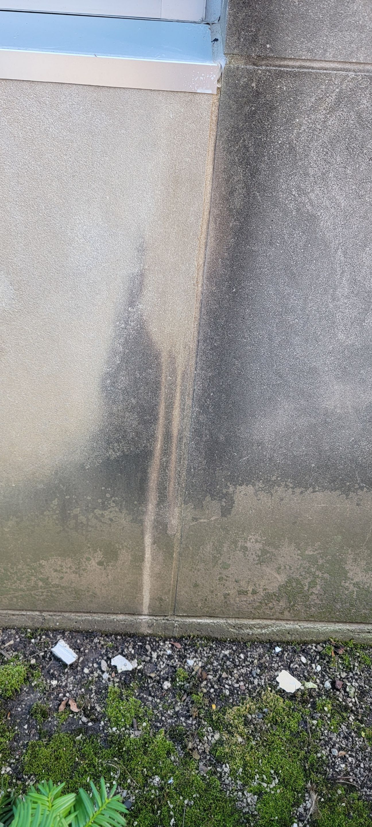 Courtyard pressure washing difficult access.  by Northern Power Washing LLC.