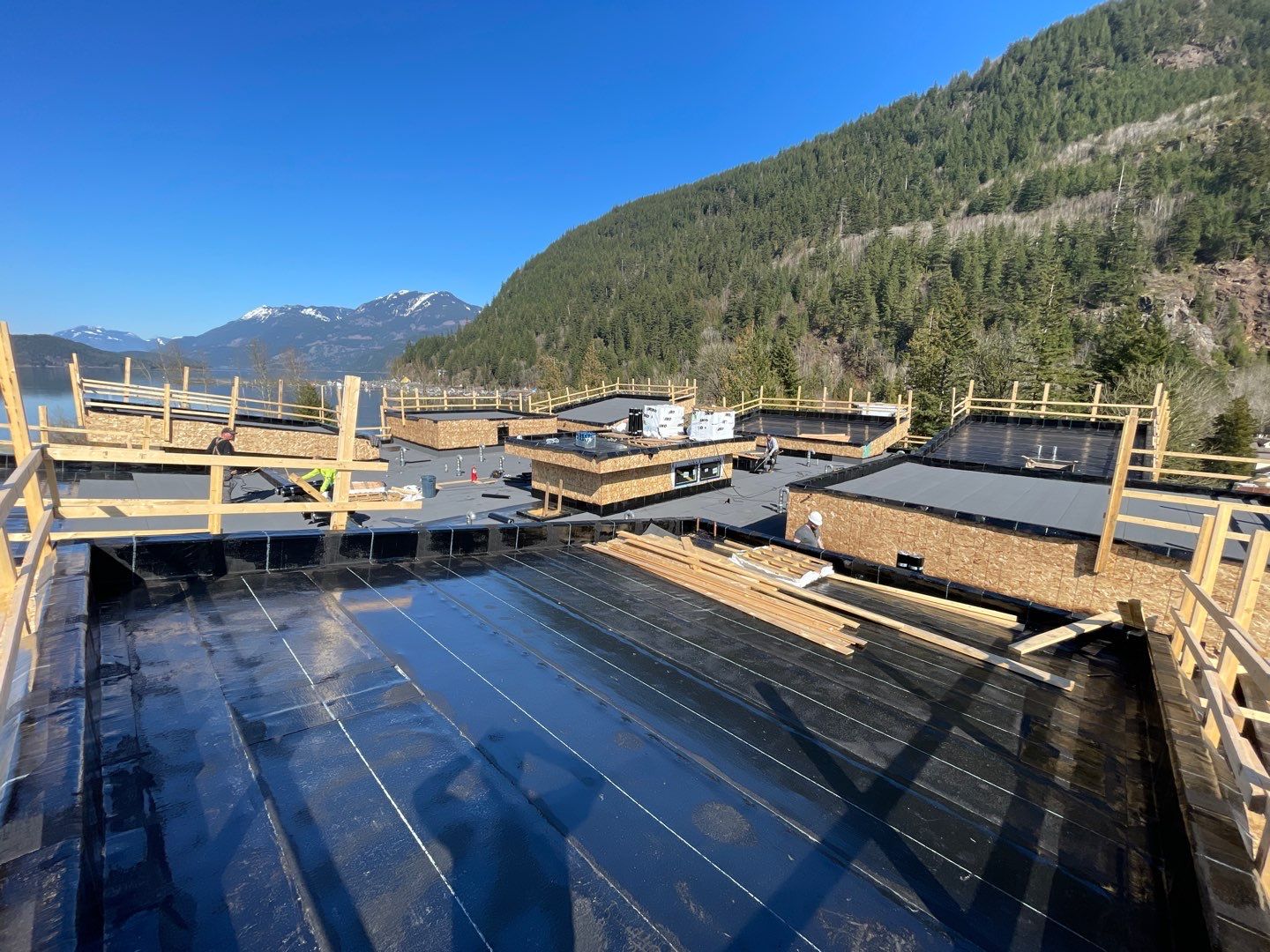 Commercial Roofing Installation using IKO 2ply sbs  by Top Notch Roofing Inc