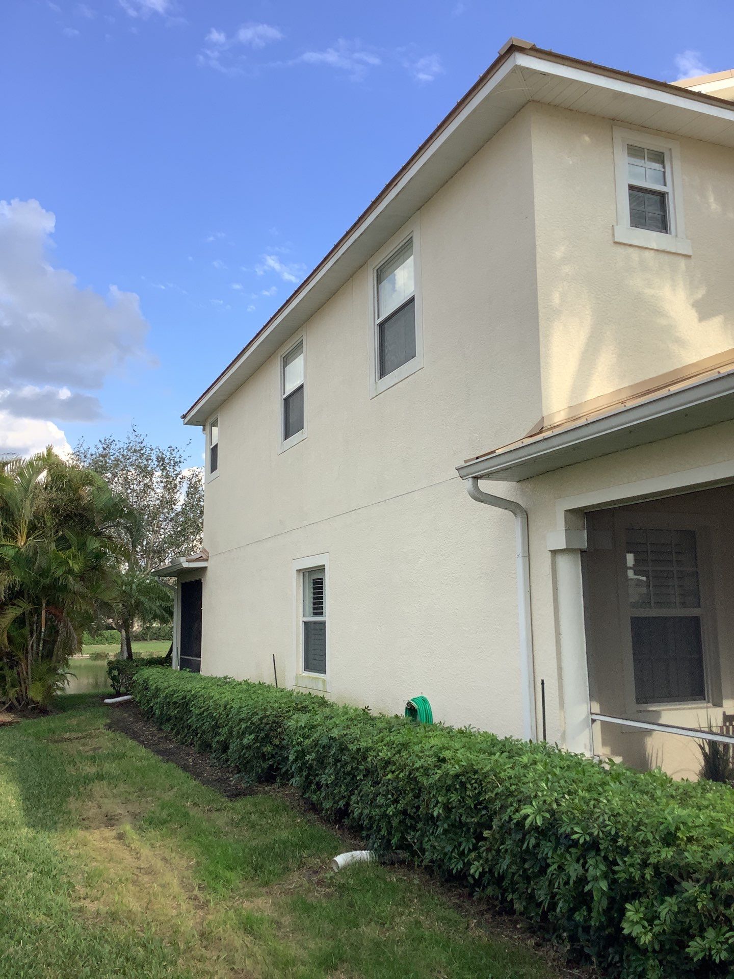 White Vinyl Soffit and Fascia in Cape Coral FL by Gutter Professors