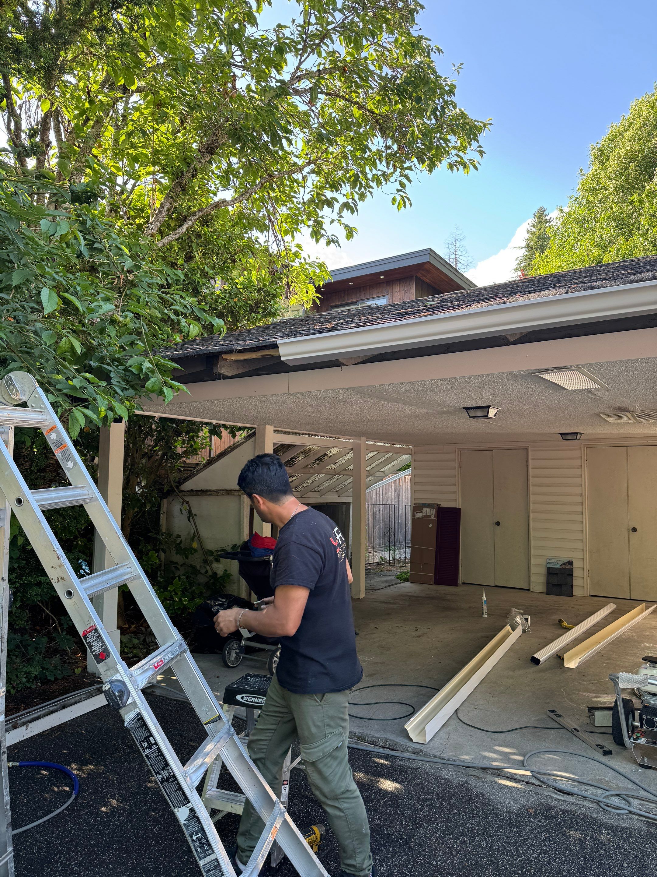 Repair Damaged Gutter & Power Wash House Siding by YVR Construction Group