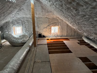 Attic Insulation using open cell spray foam