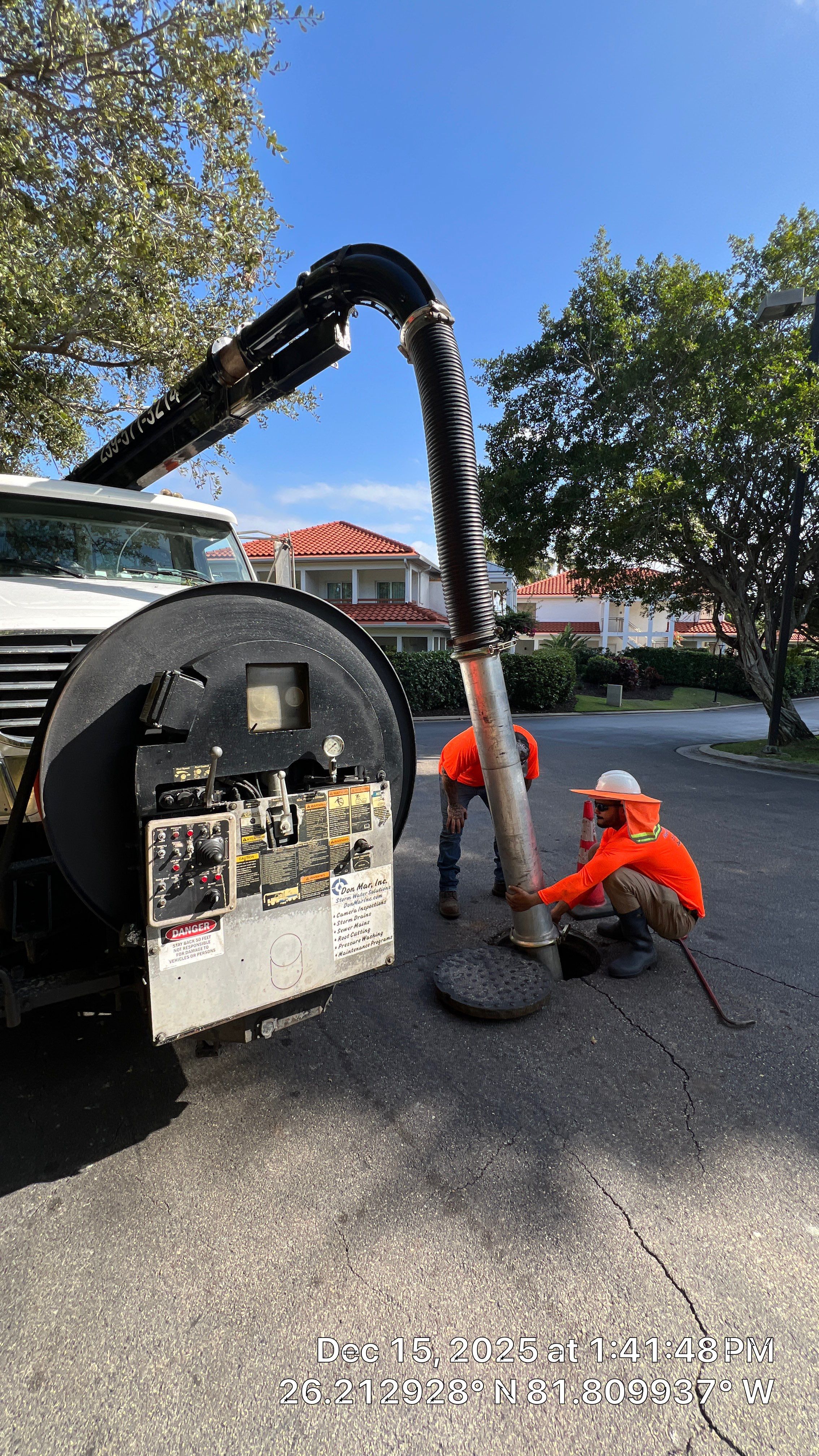 Naples Grande Catch Basin Cleaning by APS Power & Water