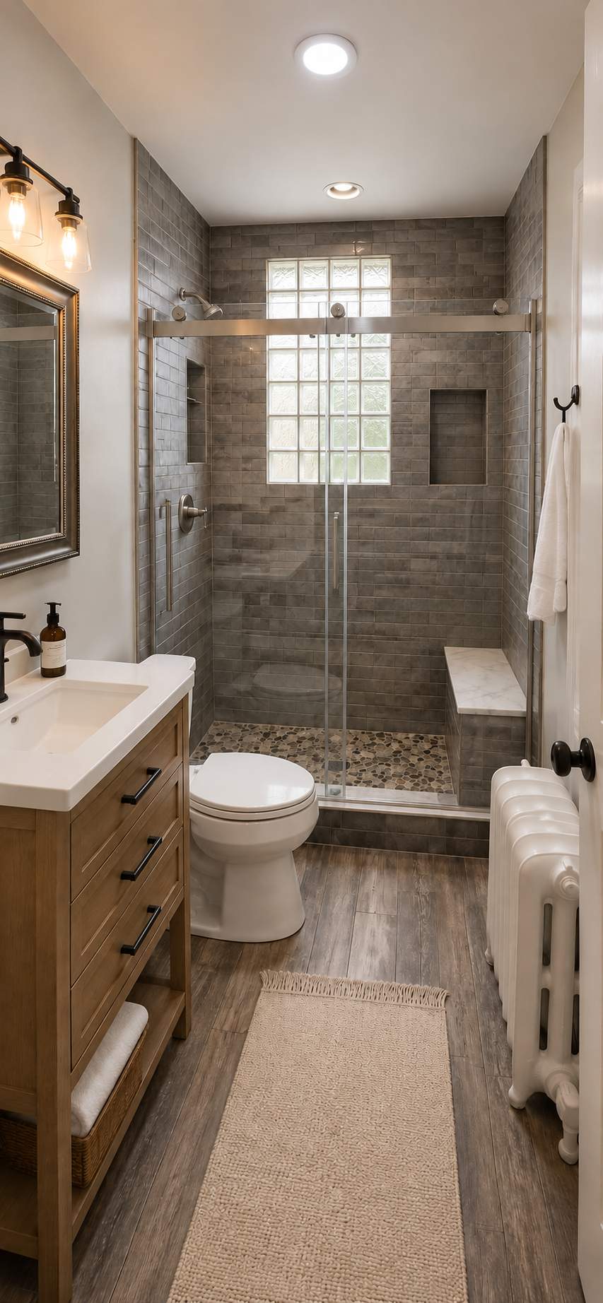 Warm Contemporary Full Bathroom Remodel - Gwynn Oak, MD by Remodel Now