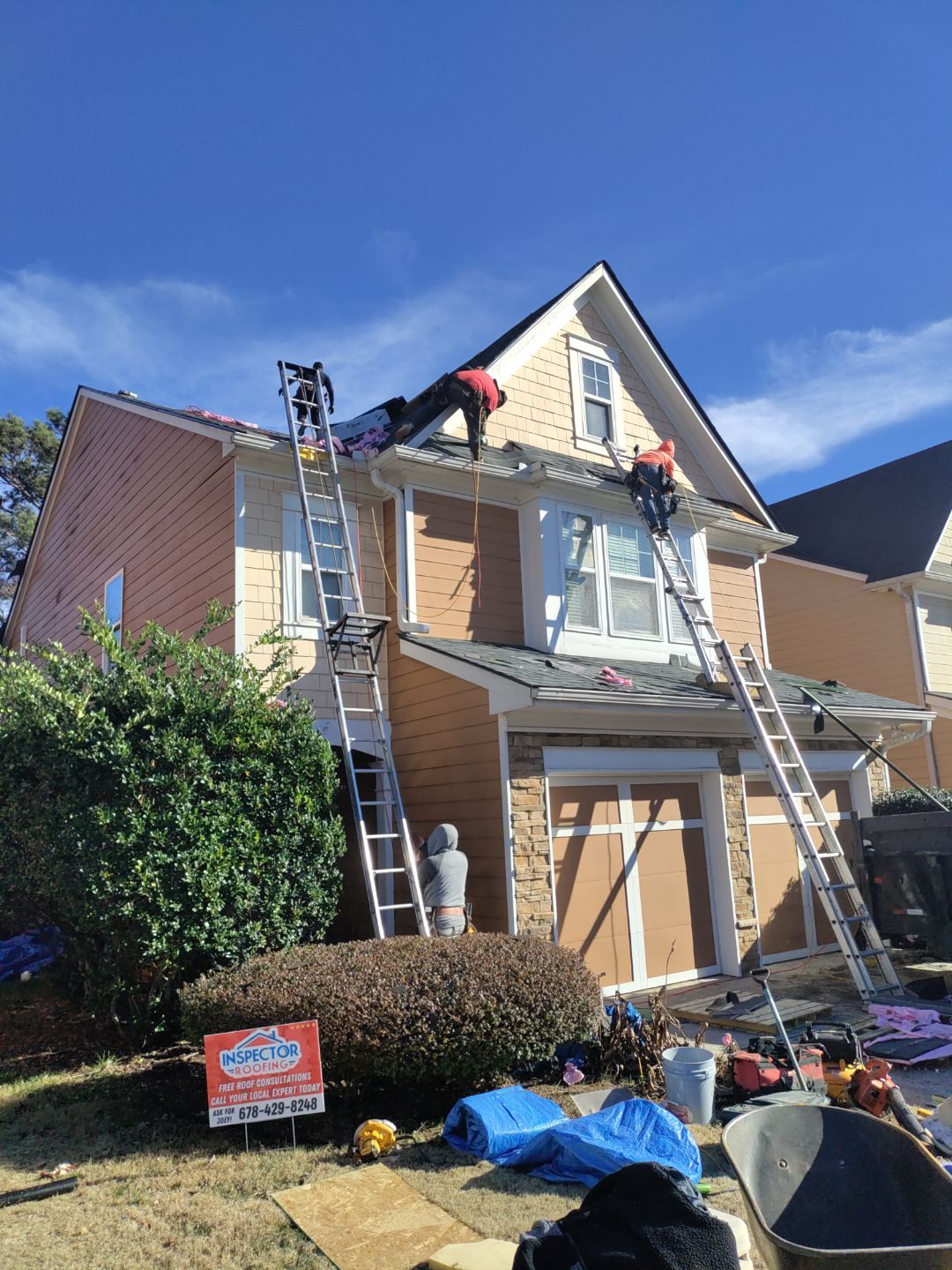 Residential Roofing Installation using Owens Corning by Inspector Roofing and Restoration