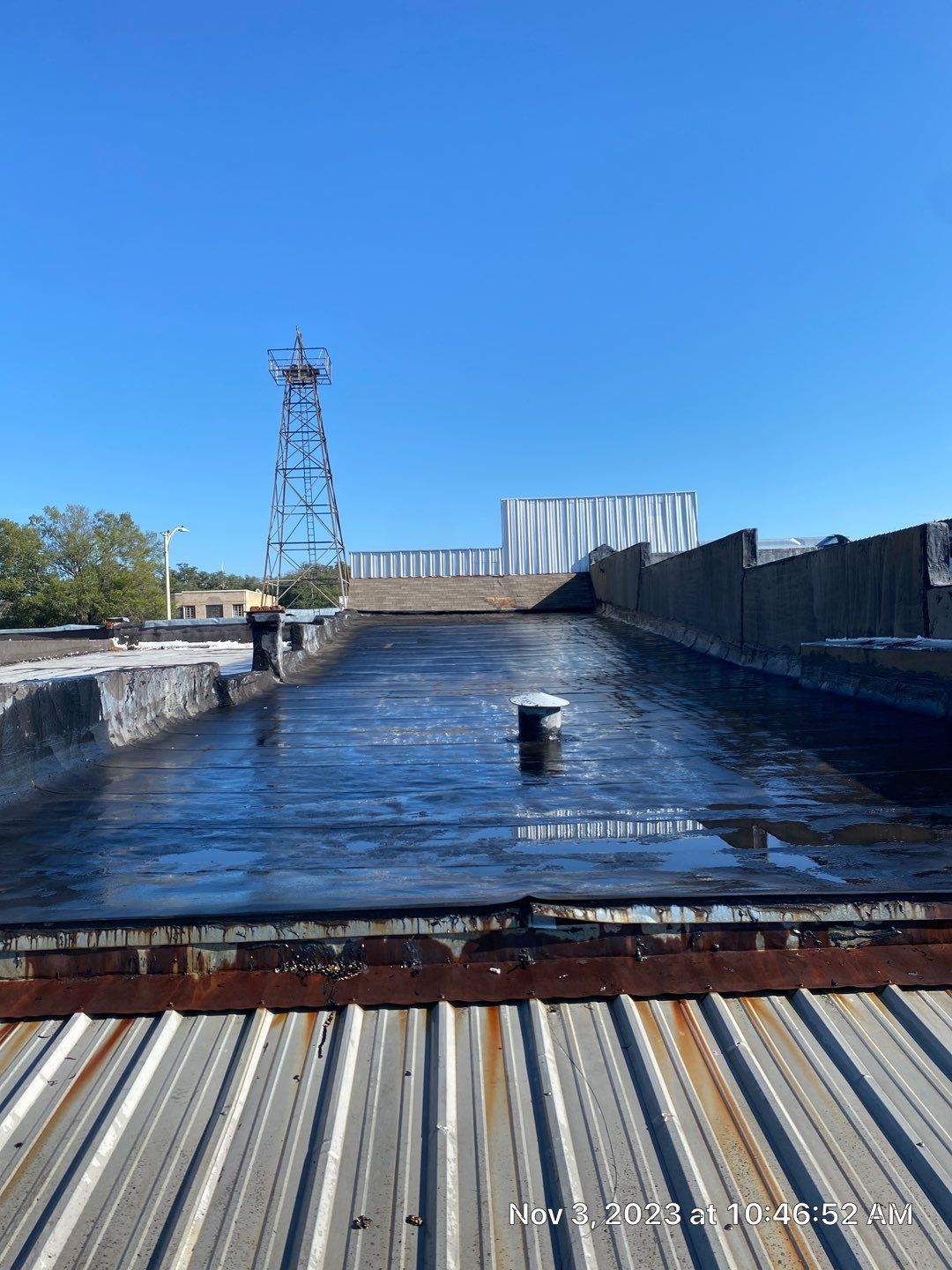 Downtown Gladewater Commercial Foam Roof Restoration – SPF + High-Tensile Acrylic by All Star Roofing LLC