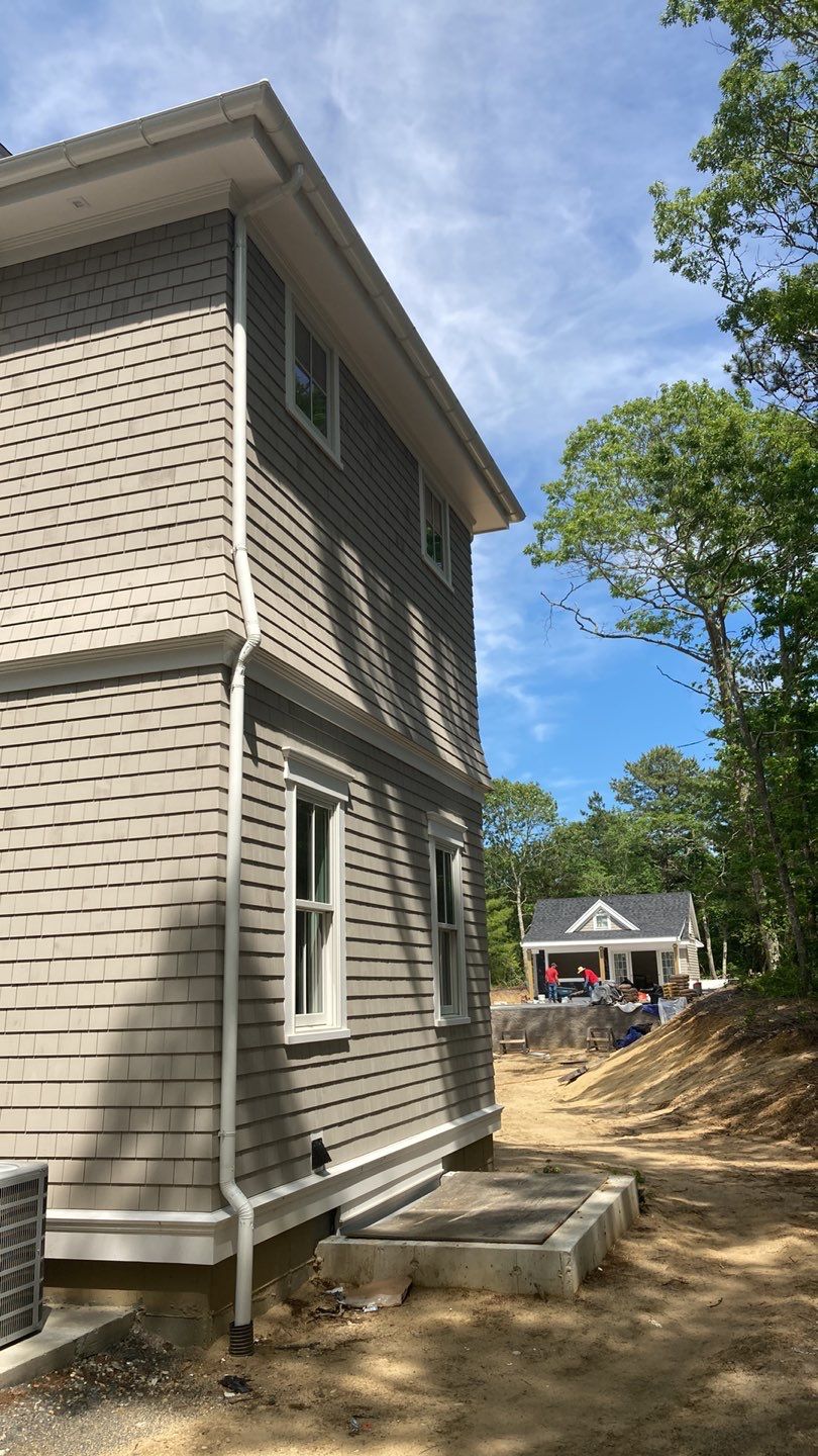 Gutter Installation using 6" Half Round Aluminum Gutter in New Seabury, MA by Gutter Pro Enterprises