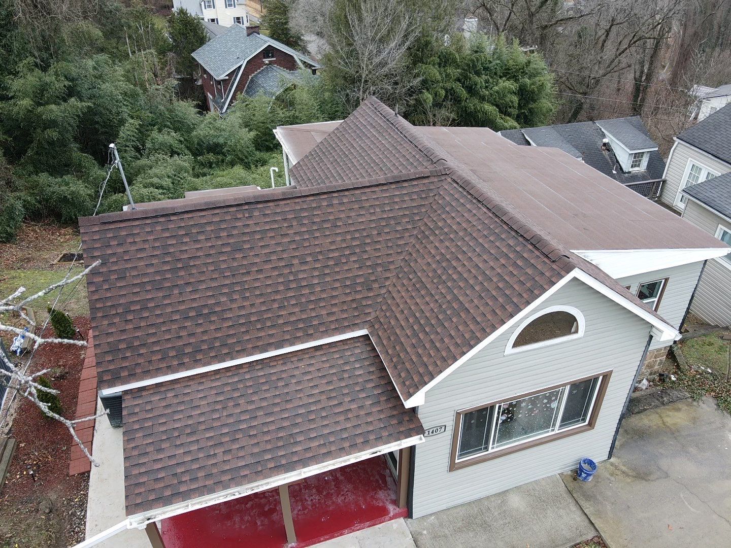 Residential Roofing Installation using GAF TImberline HDZ Hickory by Rainstoppers Roofing