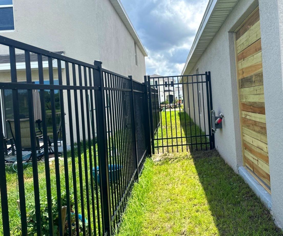 Aluminum Fence Installation using Black 3 Rail Aluminum Fence by Asap fence and gates, LLC