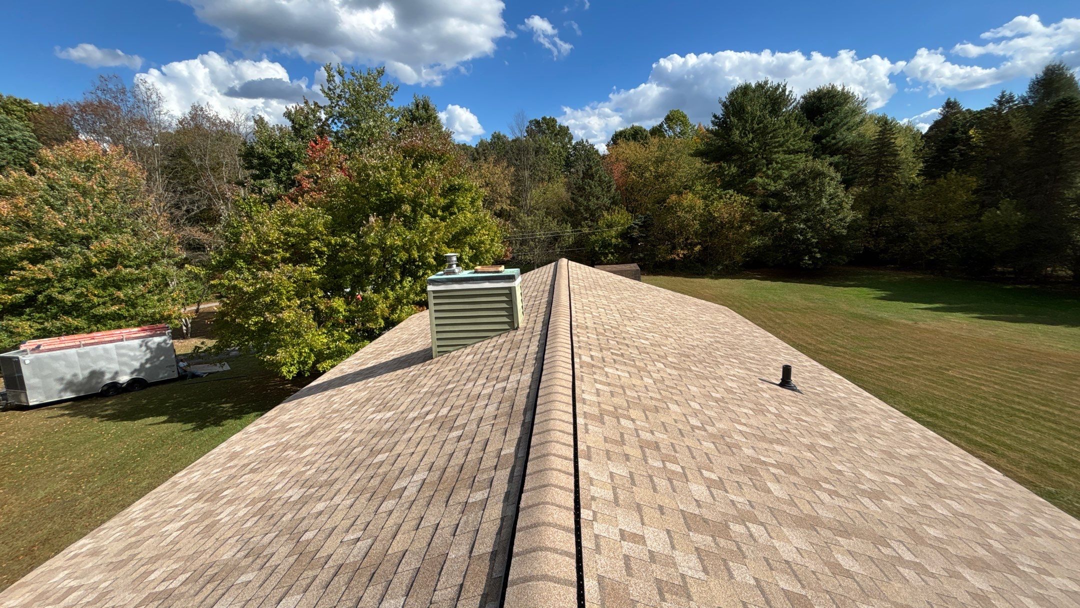 Roof Replacement using Owens Corning Sand Castle and Siding Replacement using Odyssey Plus D4" Wood Grain by 180 Contractors