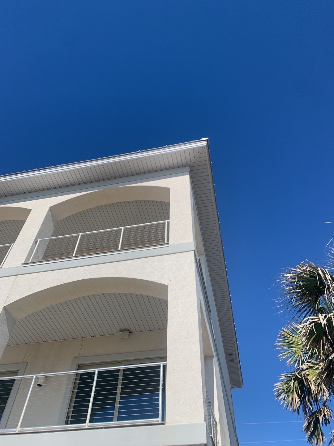 Soffit and Fascia Roof Replacement using 60' Ladders in Navarre by Gutter Professors