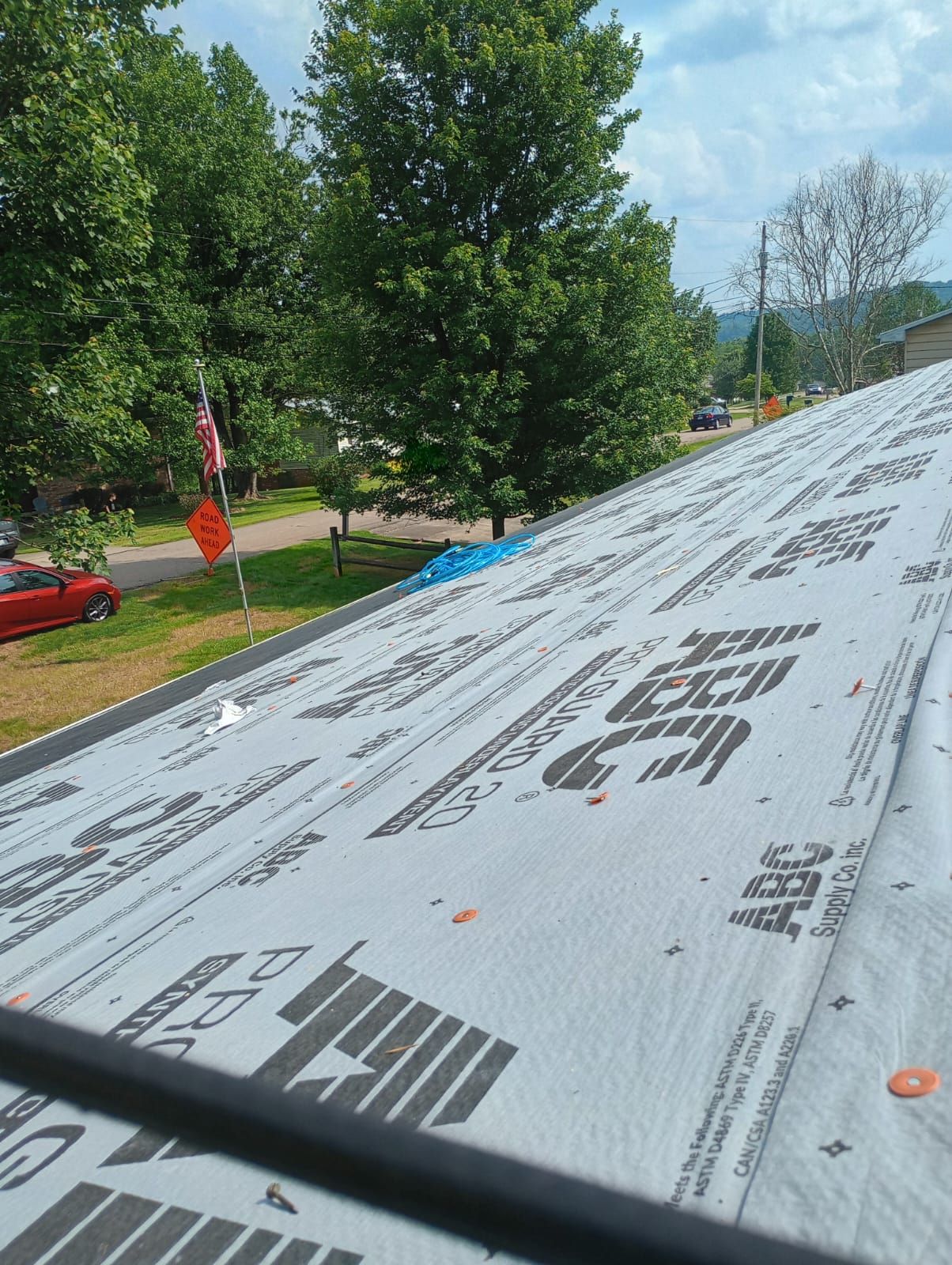 Residential Roofing Installation using GAF Timberline HDZ Charcoal by Rainstoppers Roofing