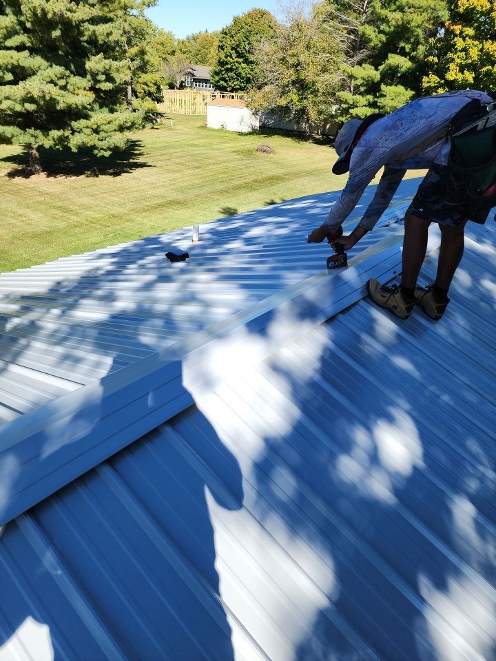 Exposed Fastener Metal Roof Installation in Columbia City, Indiana by 4Ever Metal Roofing