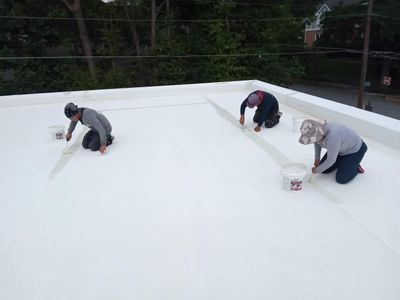 roof coating and partial TPO replacement