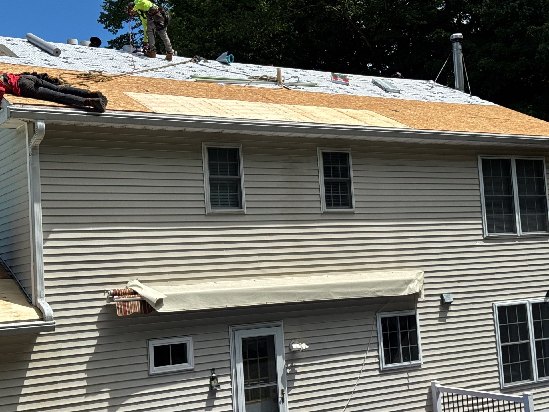 Brand new roof in Naugatuck, CT by DiGiorgi Roofing and Siding Inc