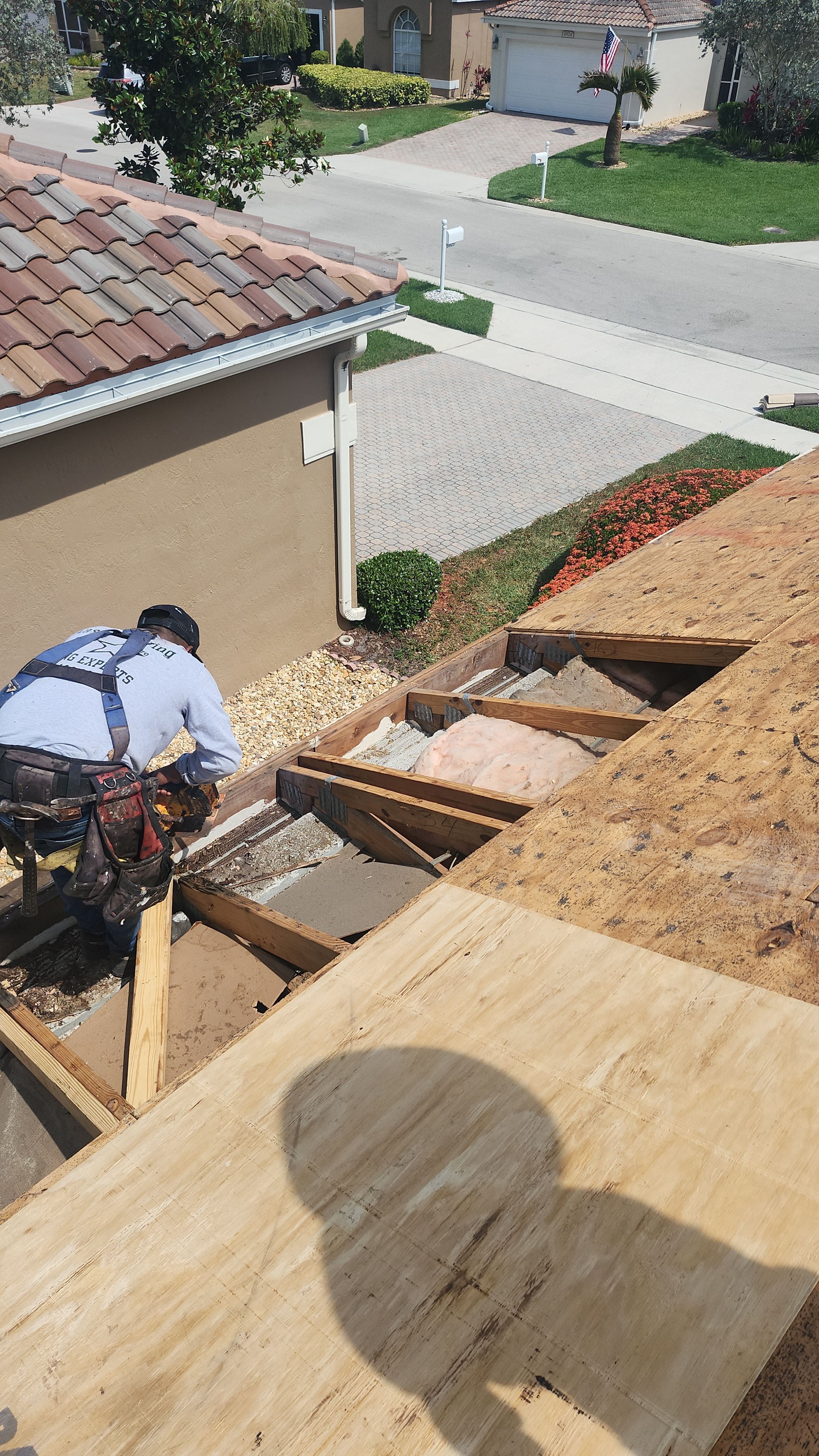 New Barrel Tile Roof Installation and Decking Repair in Boynton Beach by Aastro Roofing