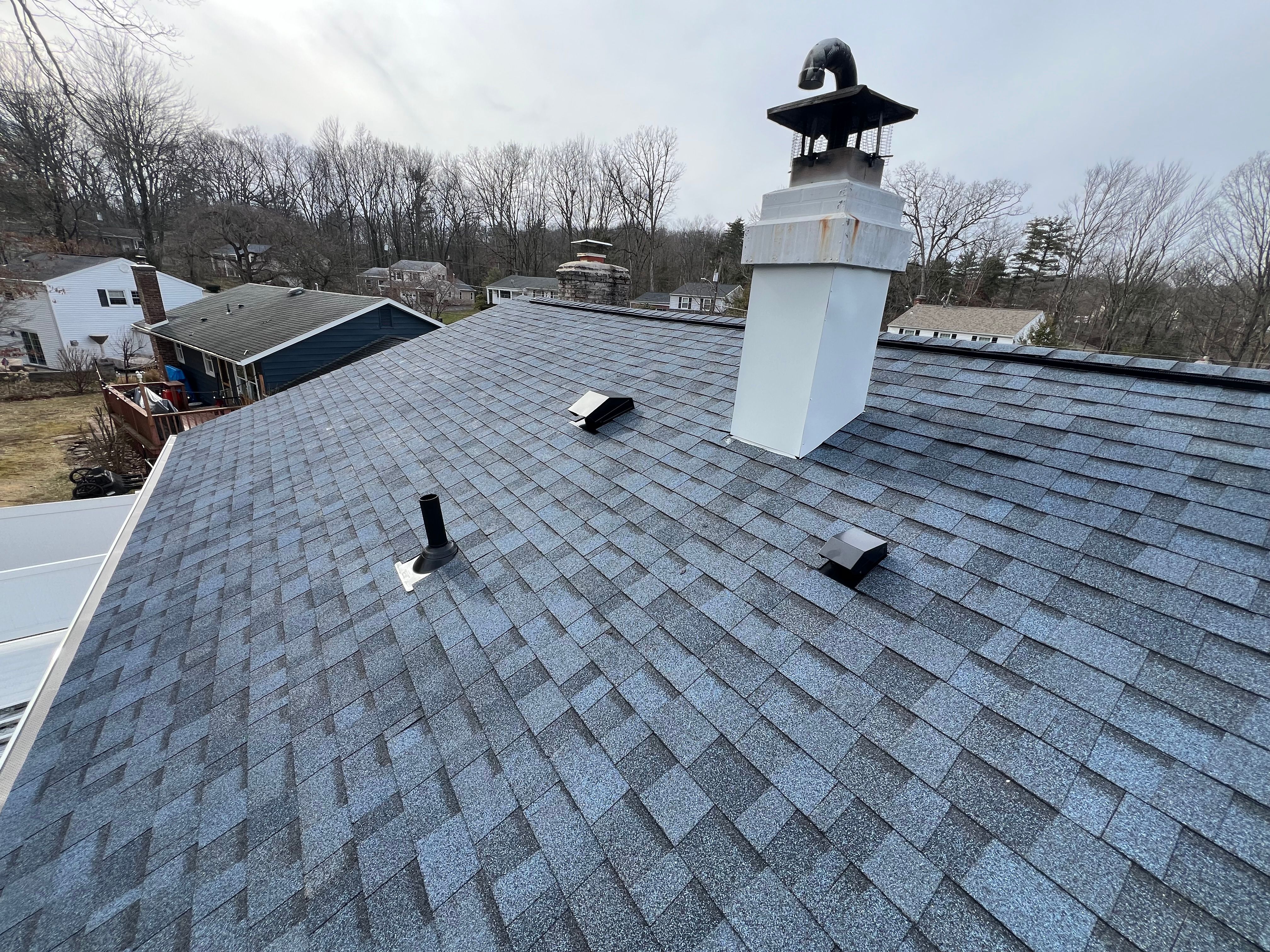A roof replacement in State College, PA using Owens Corning shingles. by Starway Roof Systems