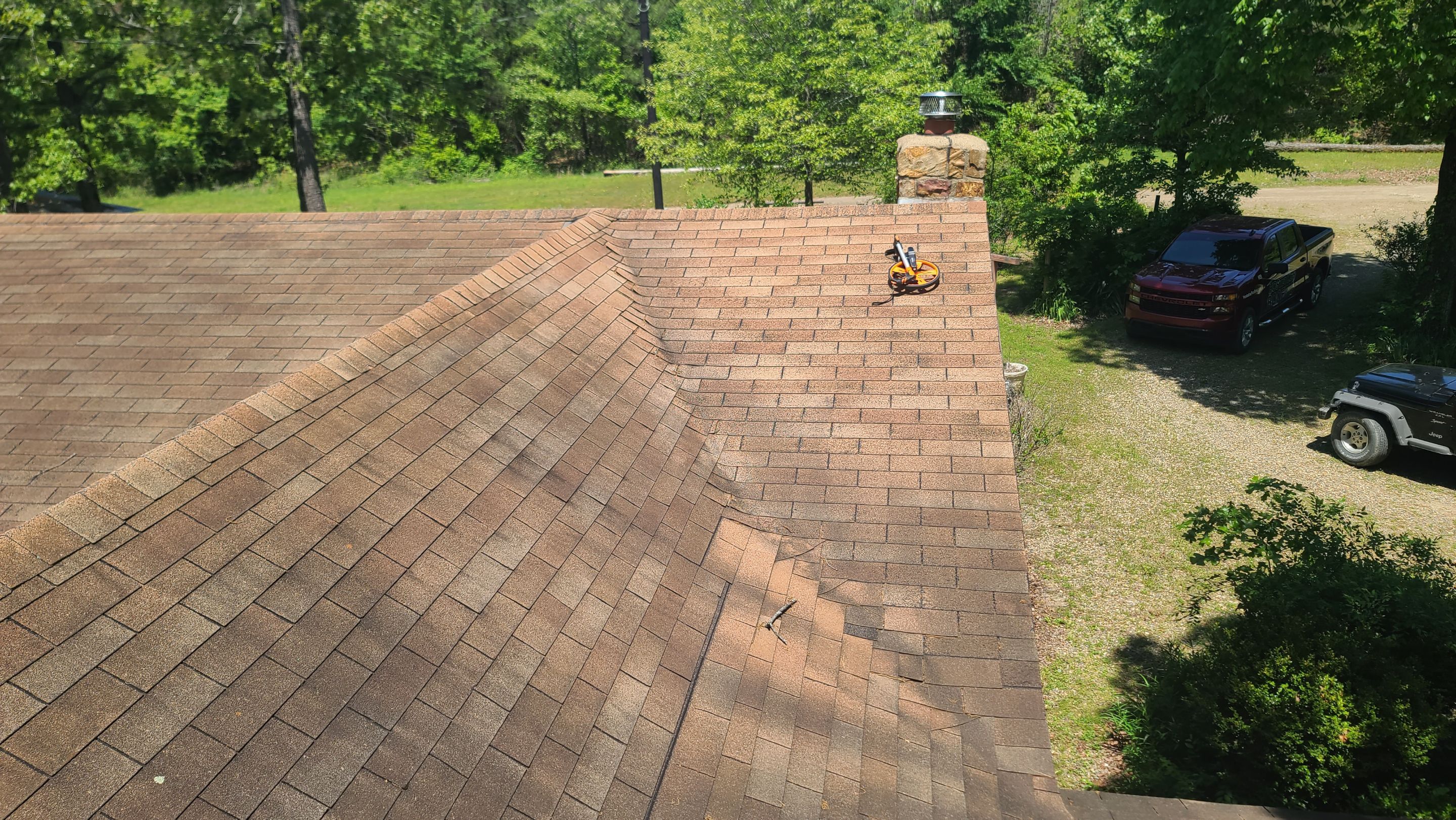 Storm Restoration Reroof: 25 Year 3-Tab Shingle by Hostetler Roofing