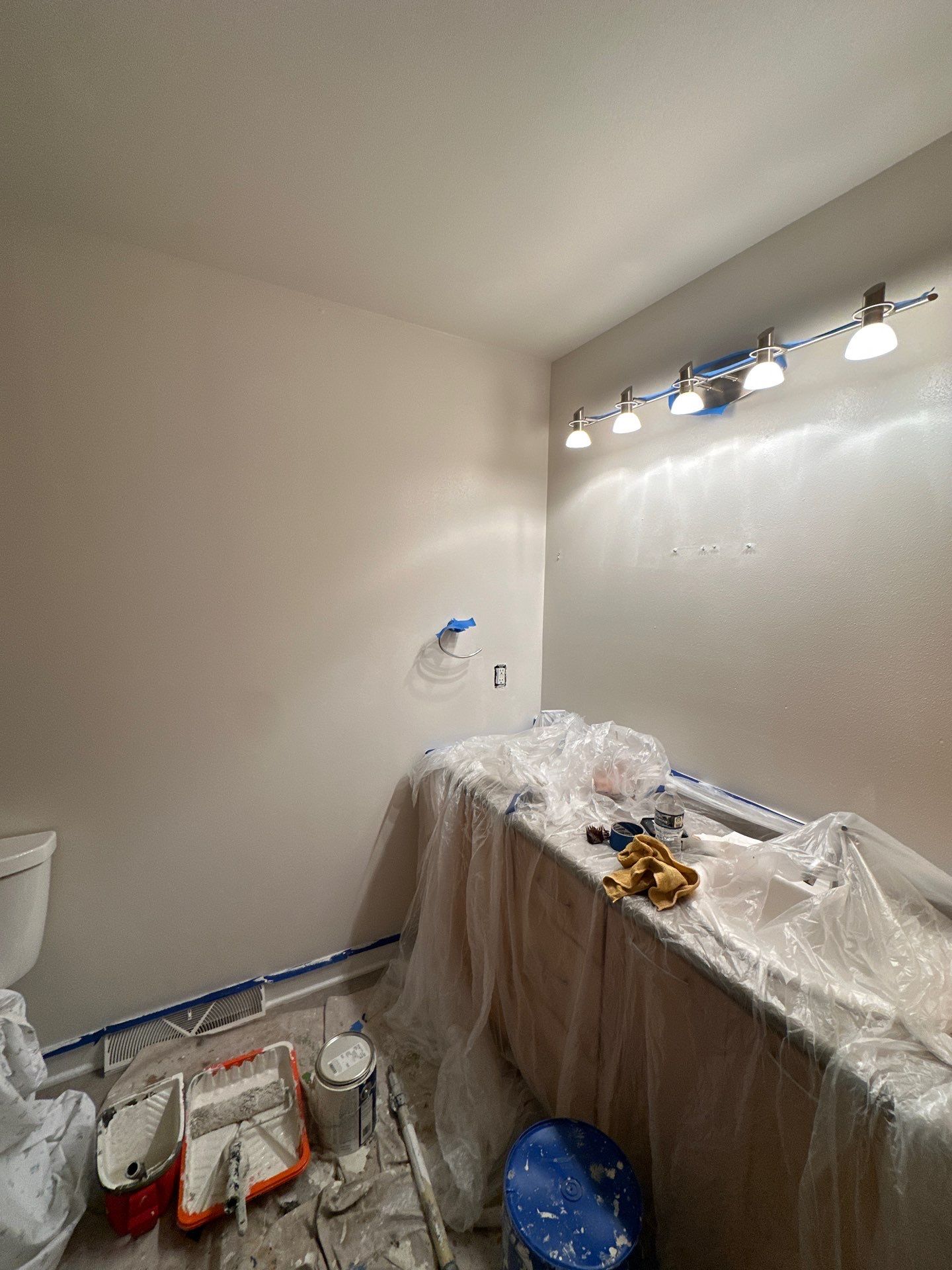 Greenfield Bathroom Remodel Featuring Double Vanity and Marble Tile Shower by OCS Contracting Services