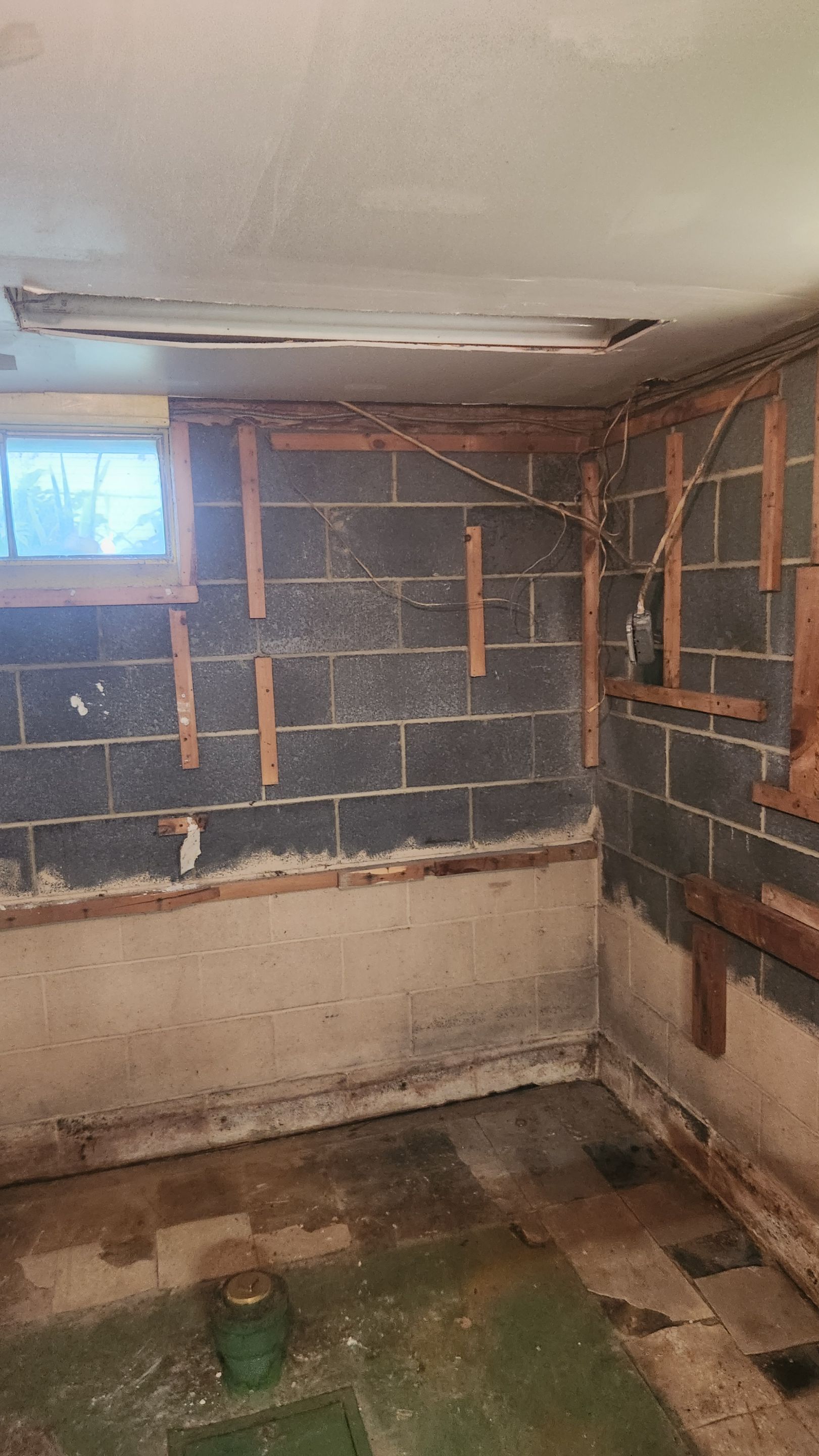 Interior French Drain & Mold Remediation Project in Manville, New Jersey by Pure Service Pro, LLC 