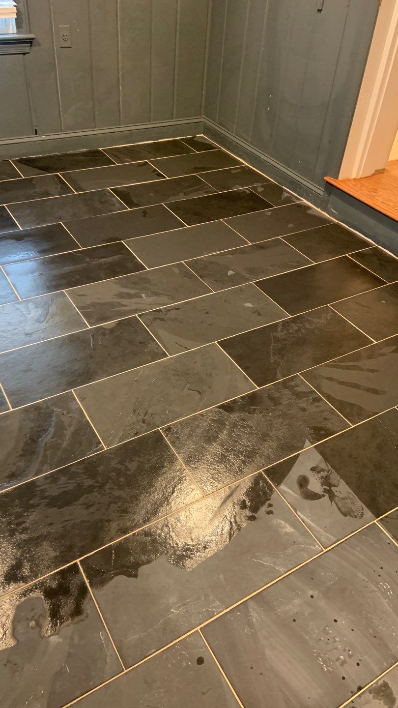 Slate Tile Installattion by Greenspring Construction Services