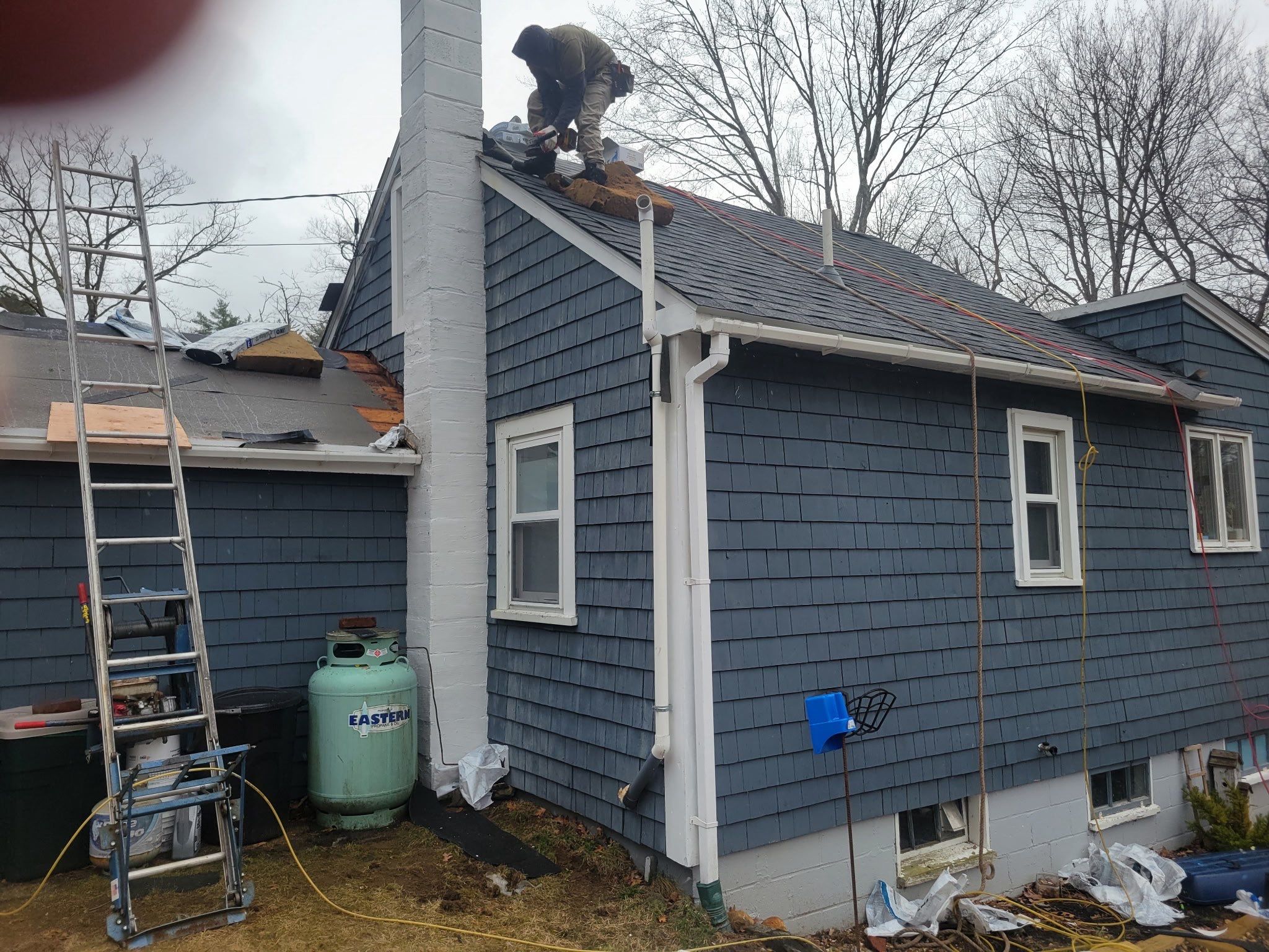 Project in Barrington, NH by Tall pine roofing